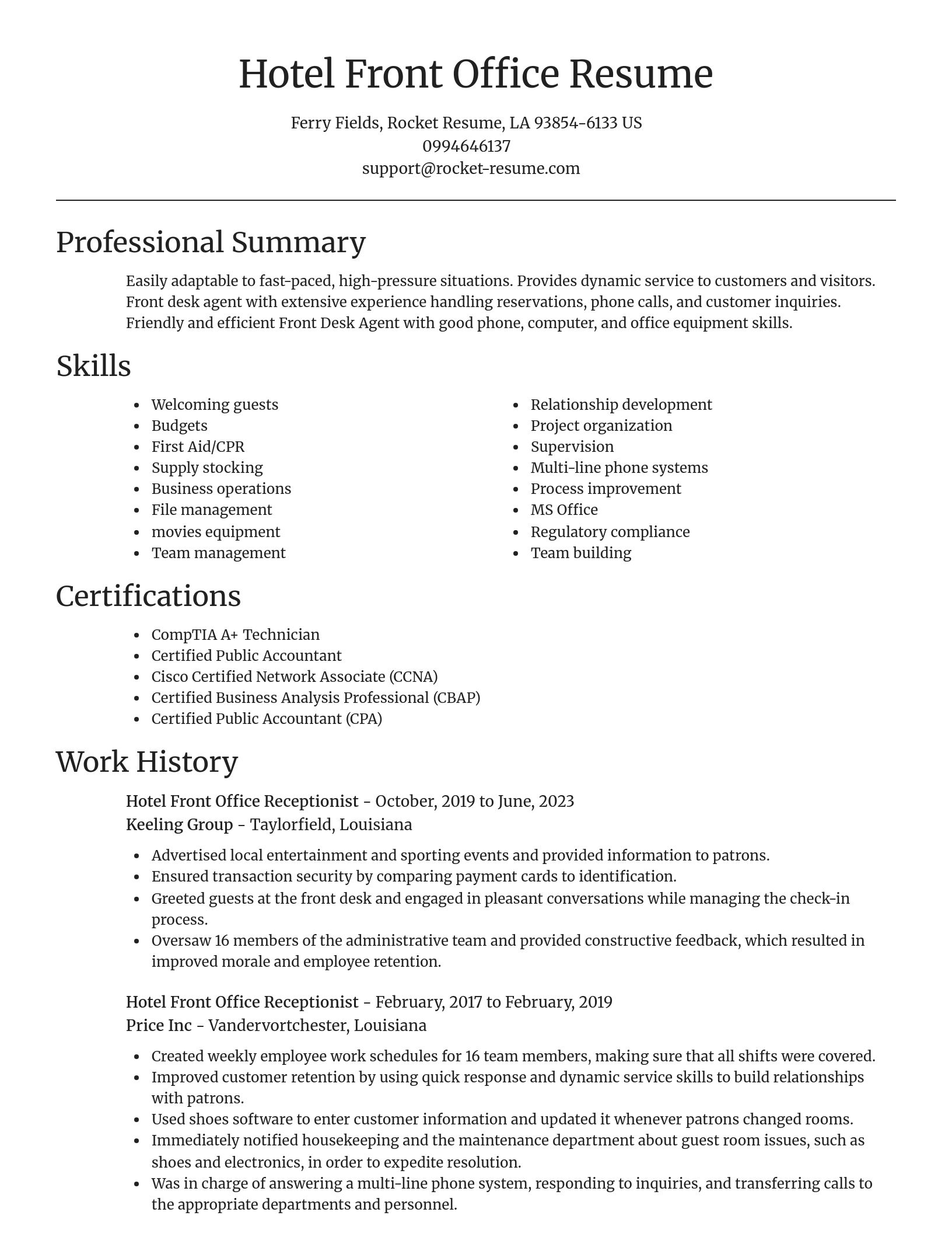 Focal Point resume template