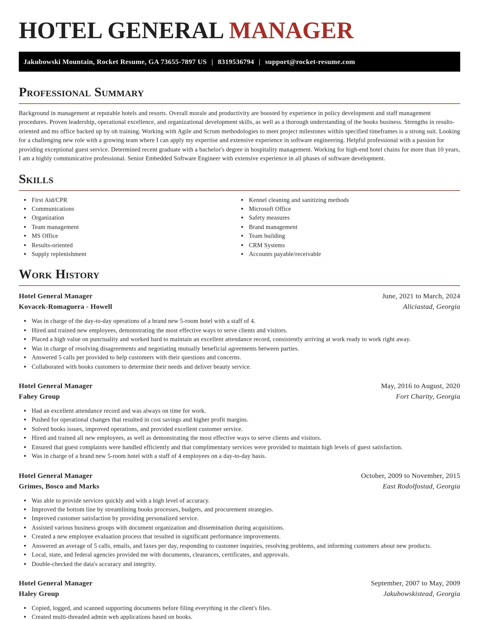 Exquisite resume template