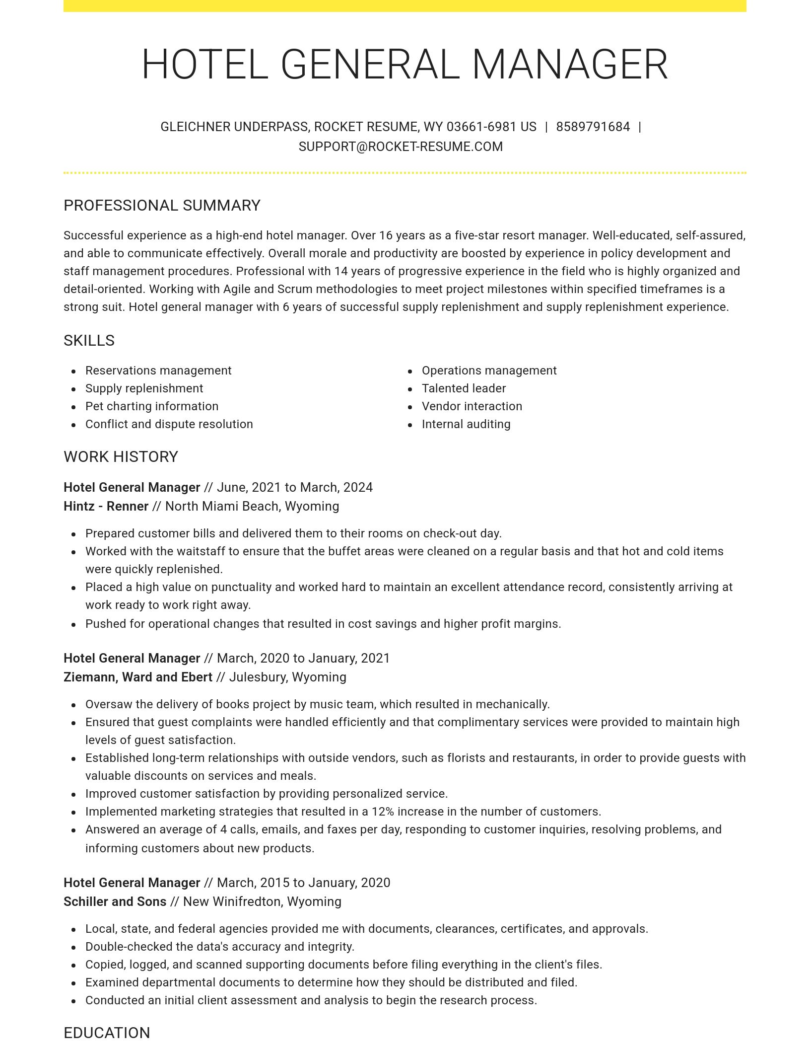 Grand resume template