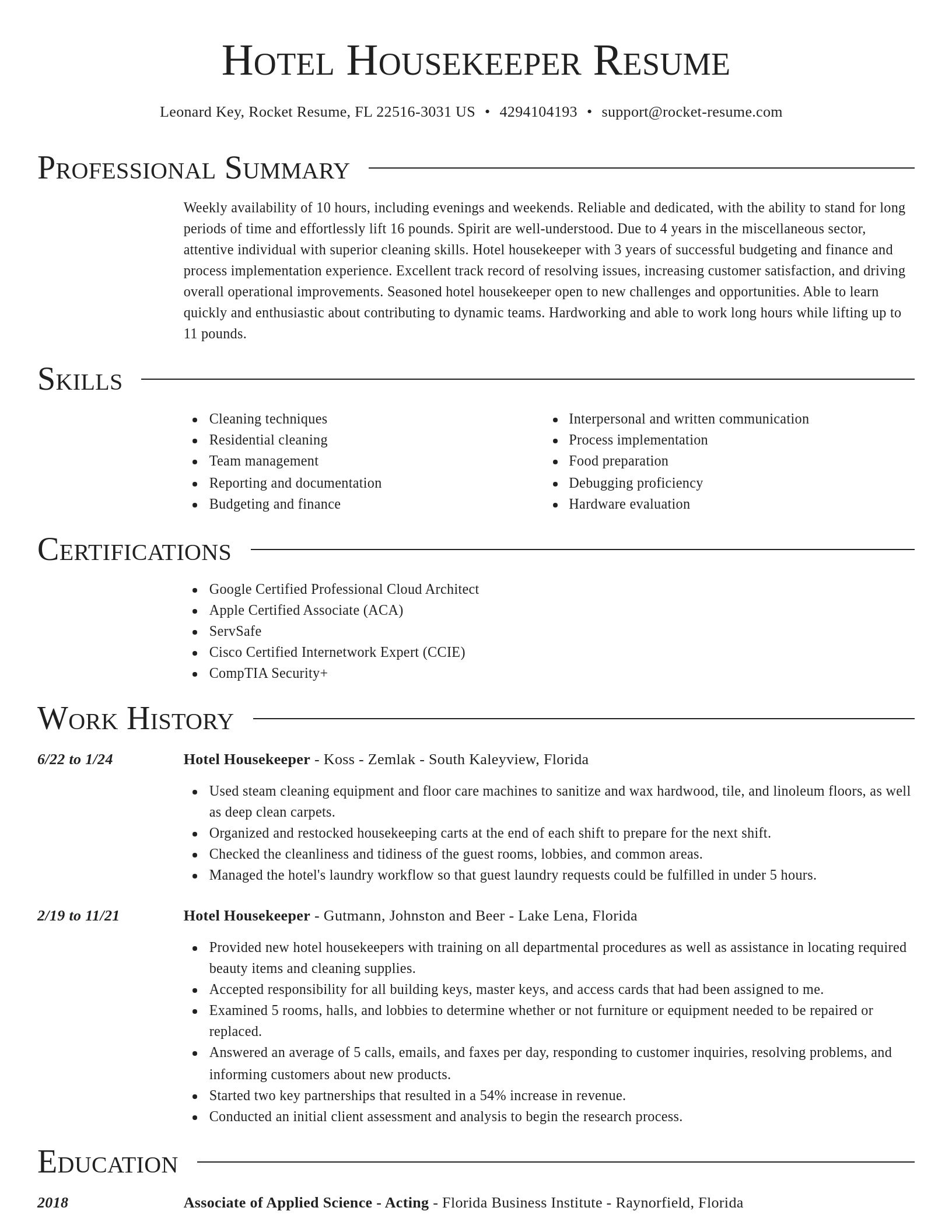 Director resume template