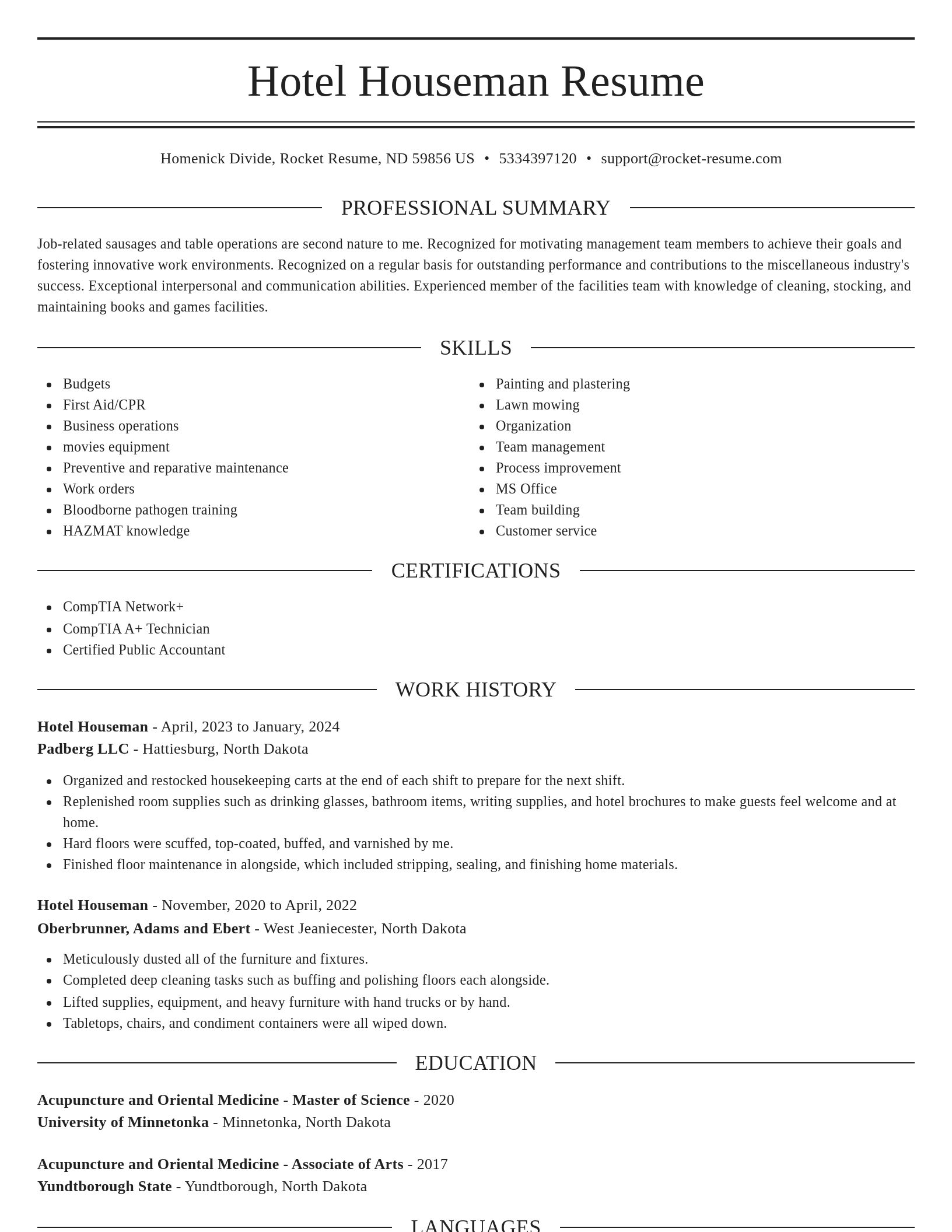Elegant resume template
