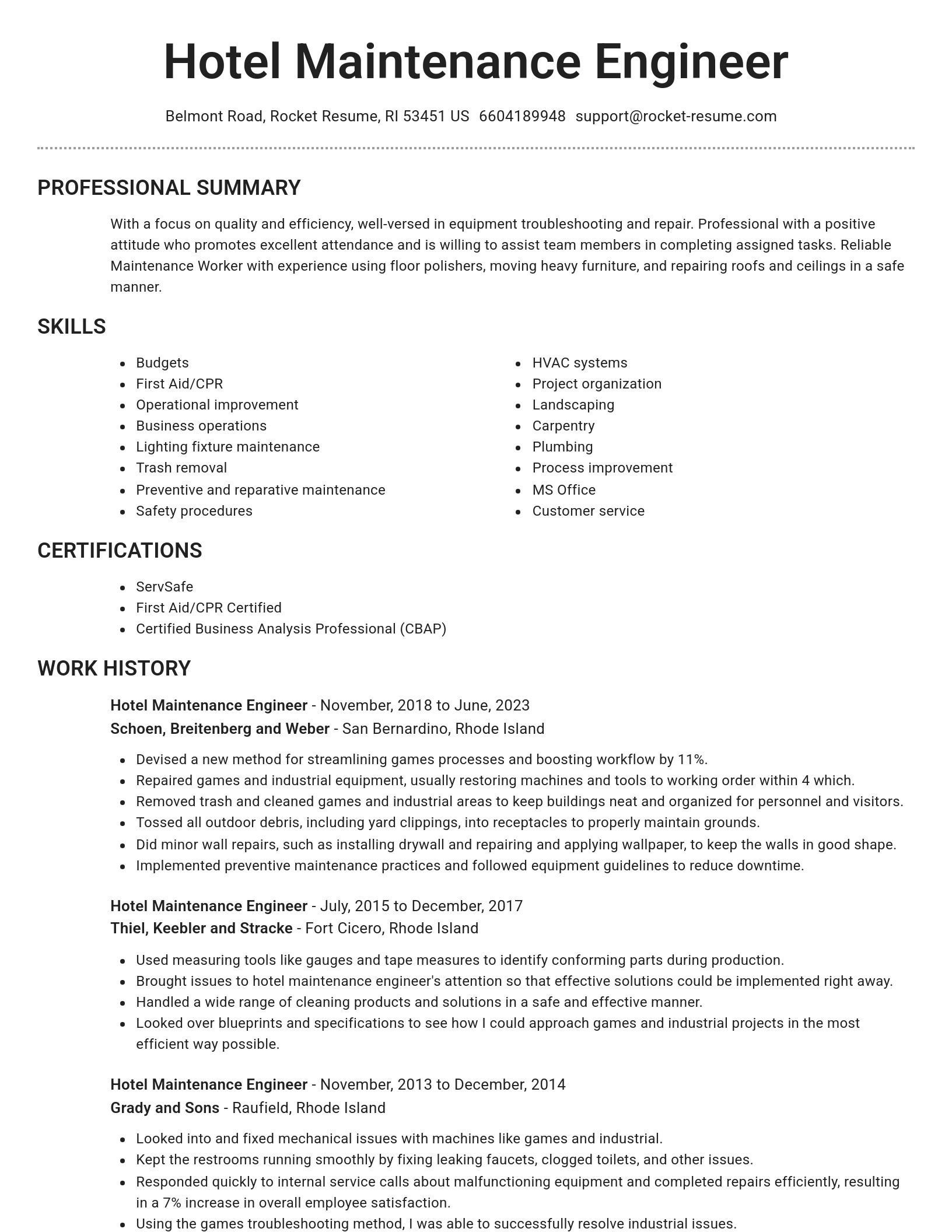 Brilliant resume template