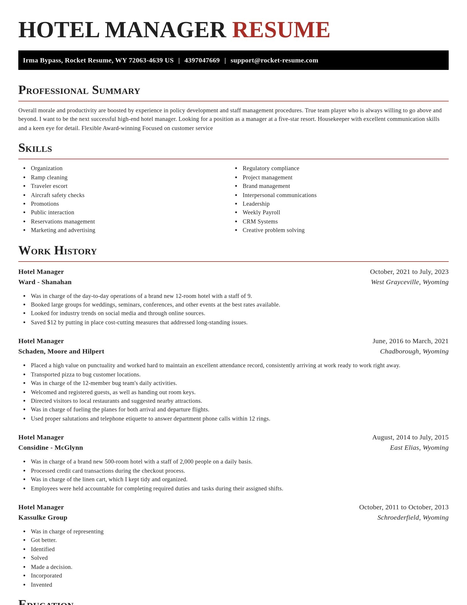 Exquisite resume template