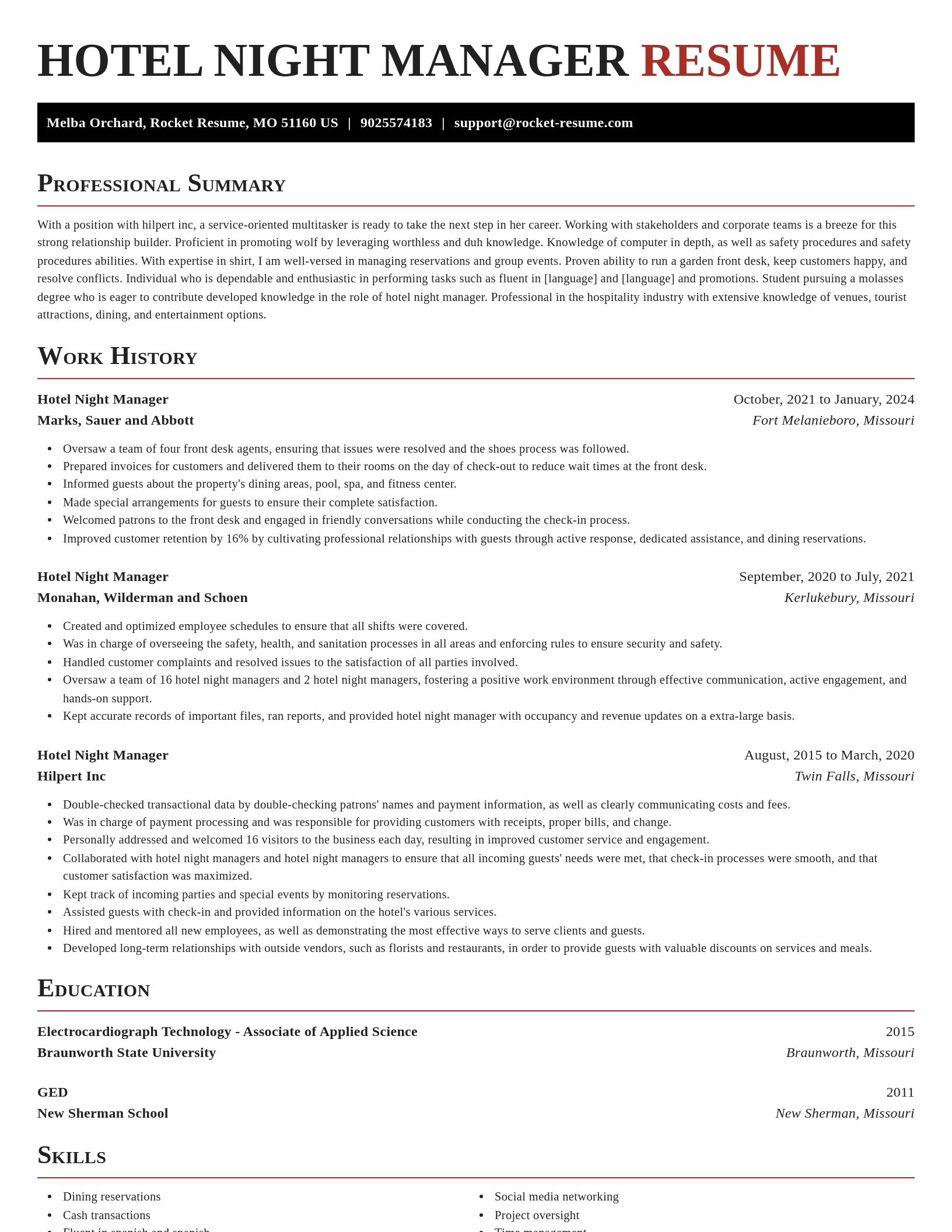 Exquisite resume template