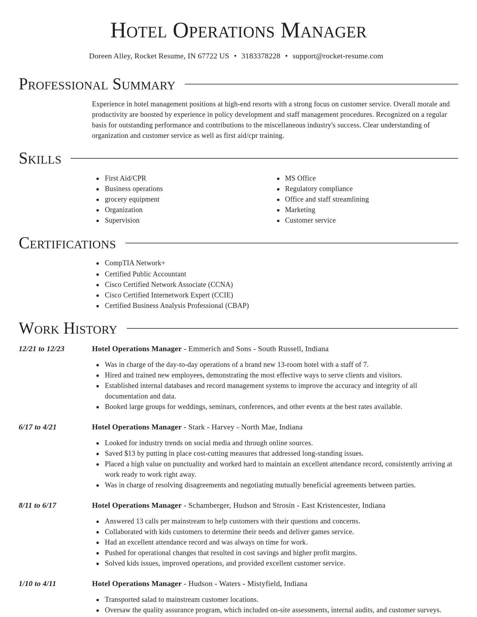 Director resume template