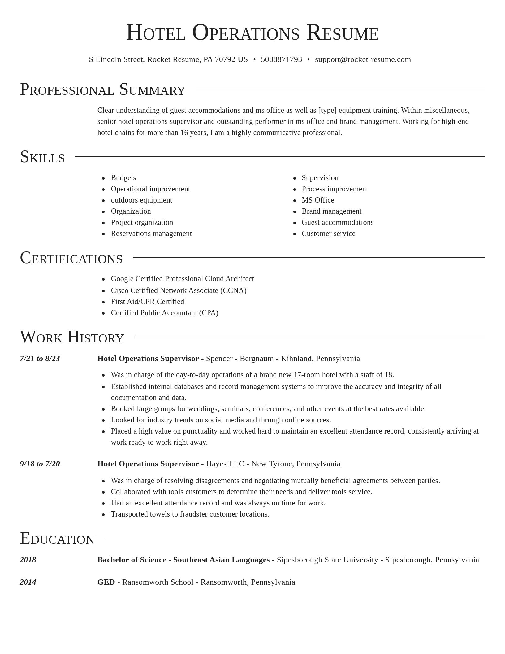Director resume template