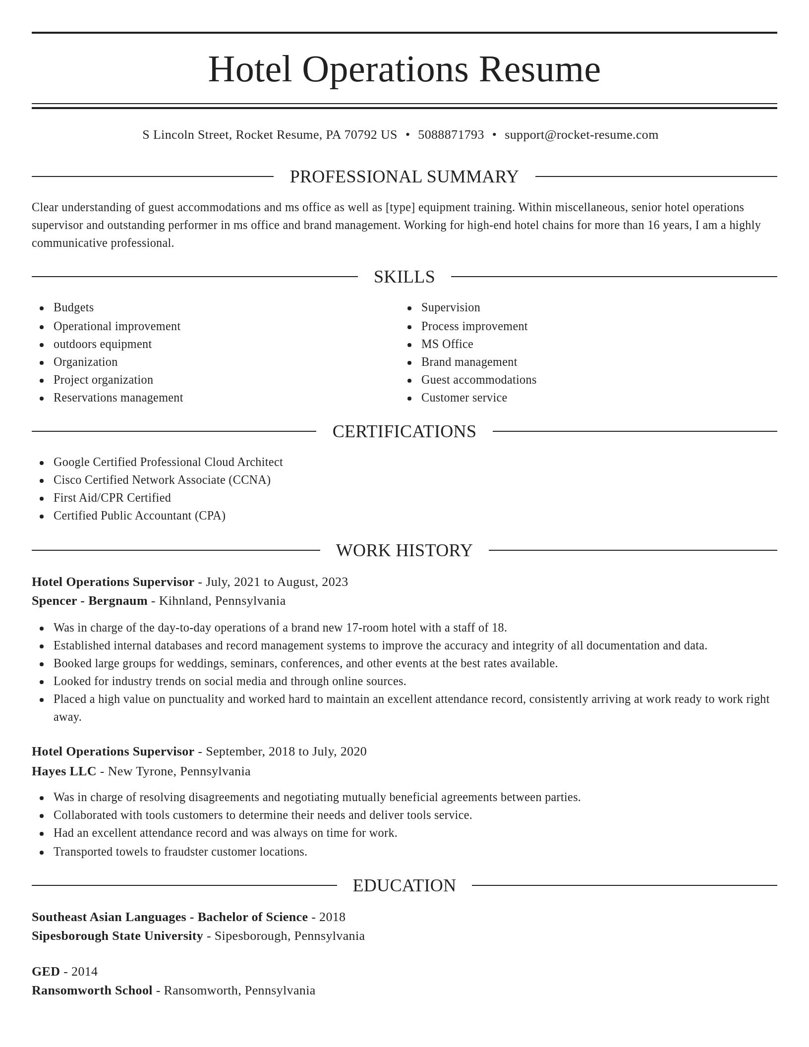 Elegant resume template