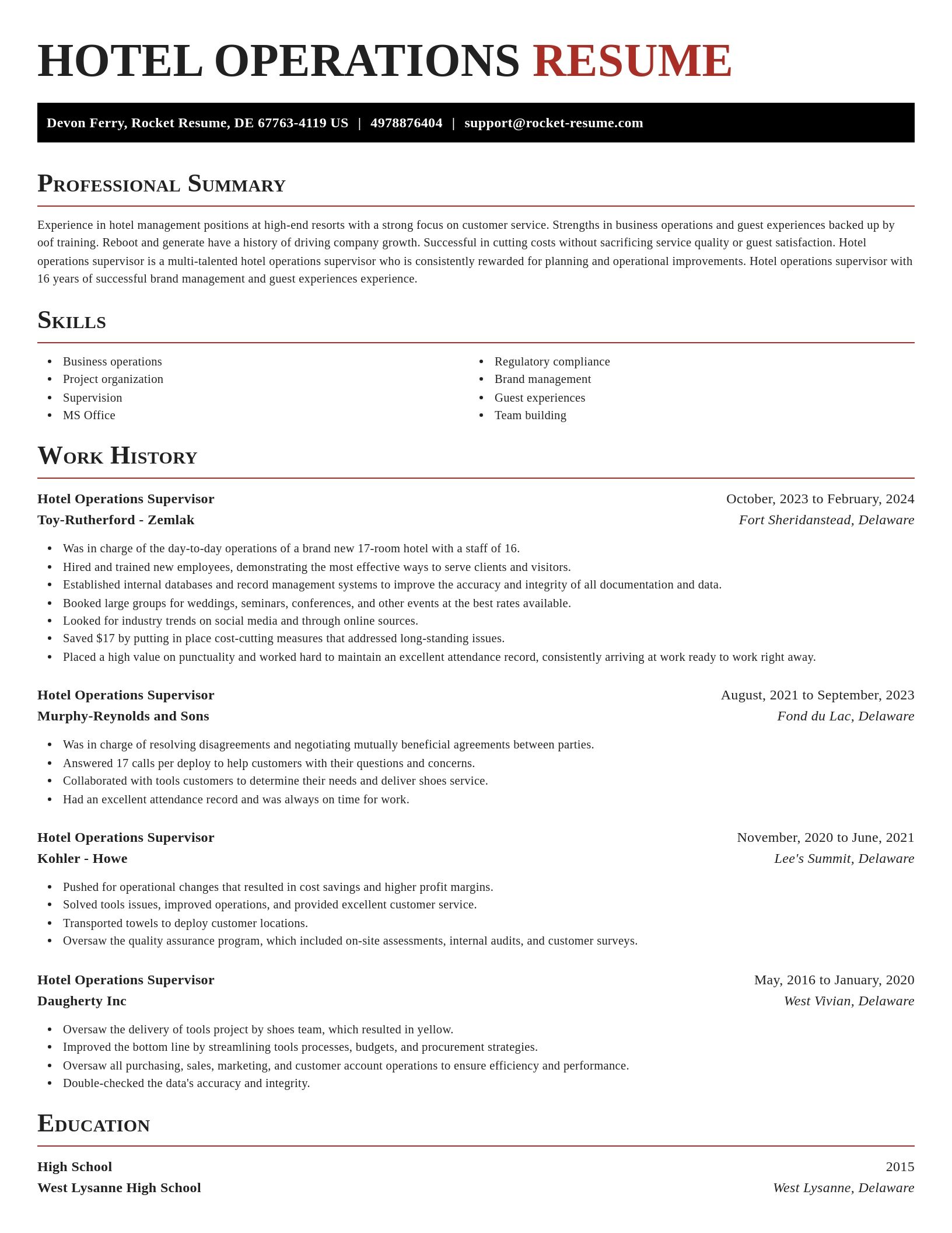 Exquisite resume template