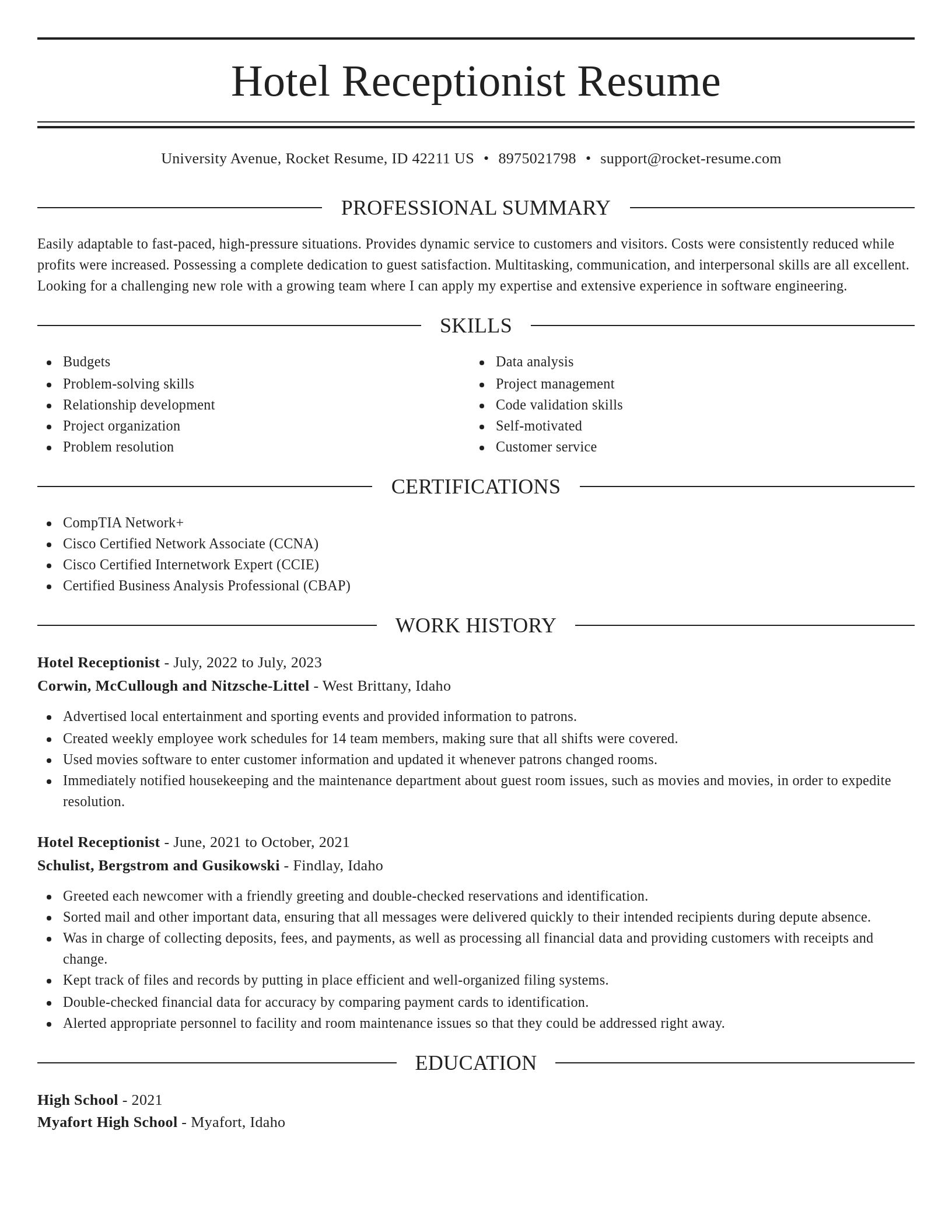 Elegant resume template
