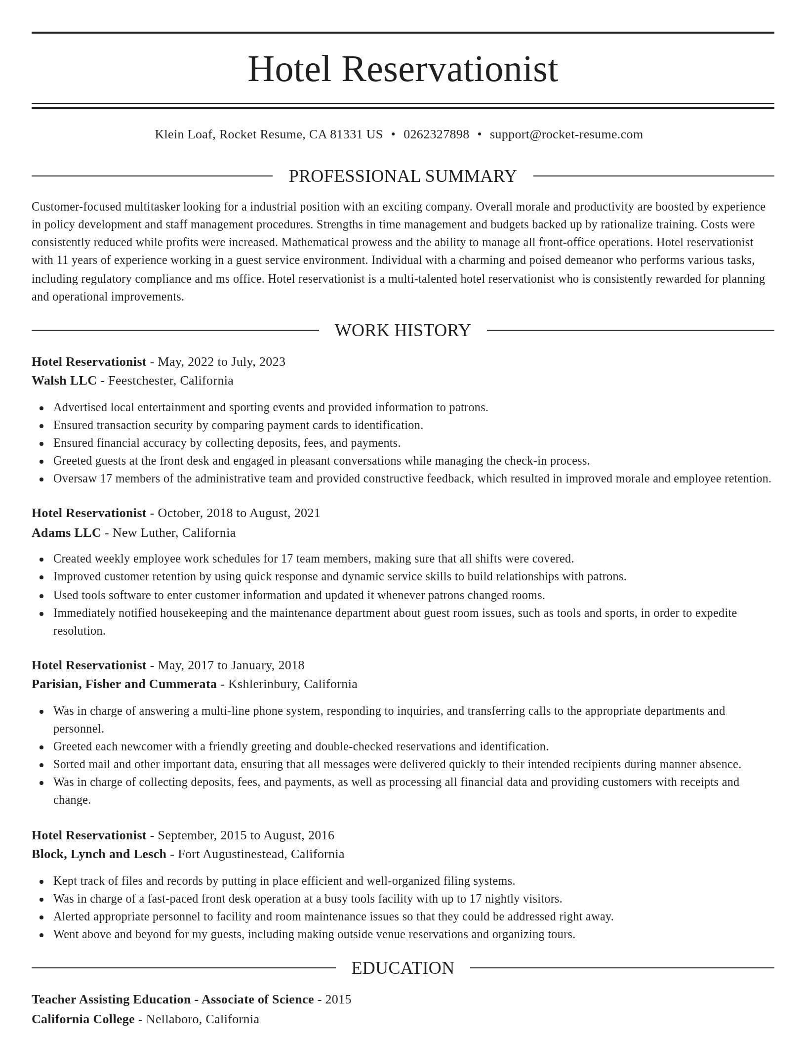 Elegant resume template