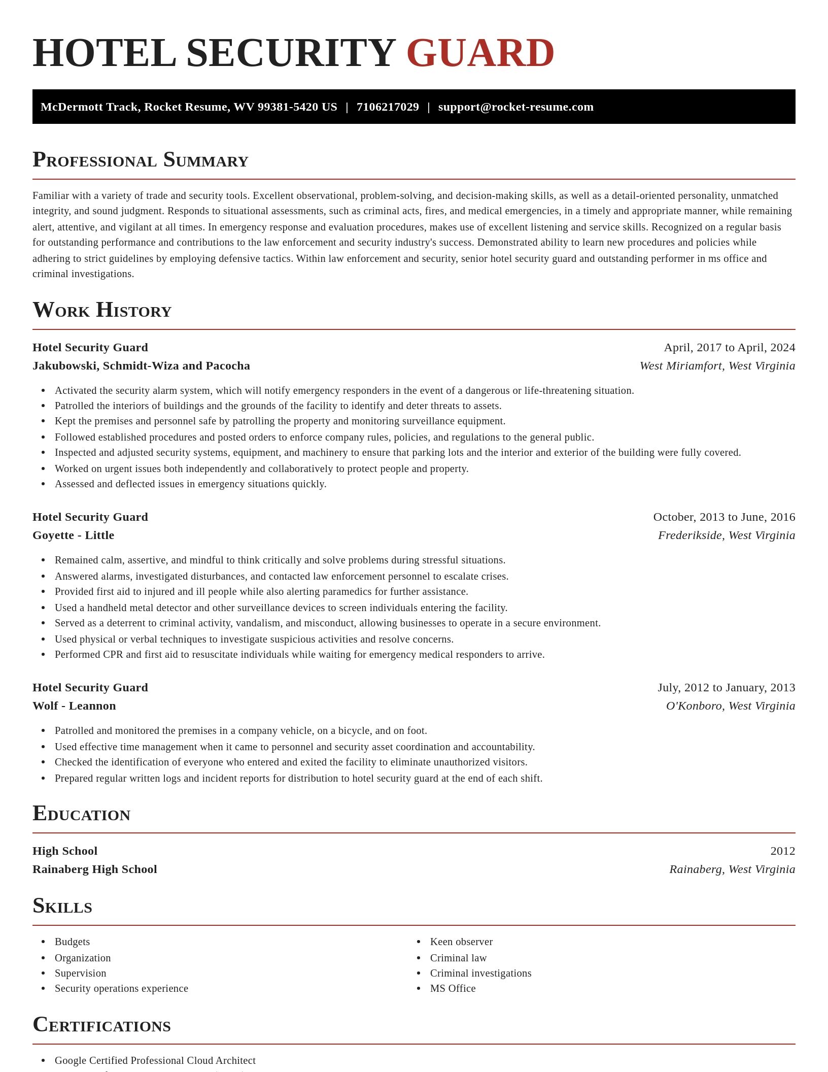 Exquisite resume template