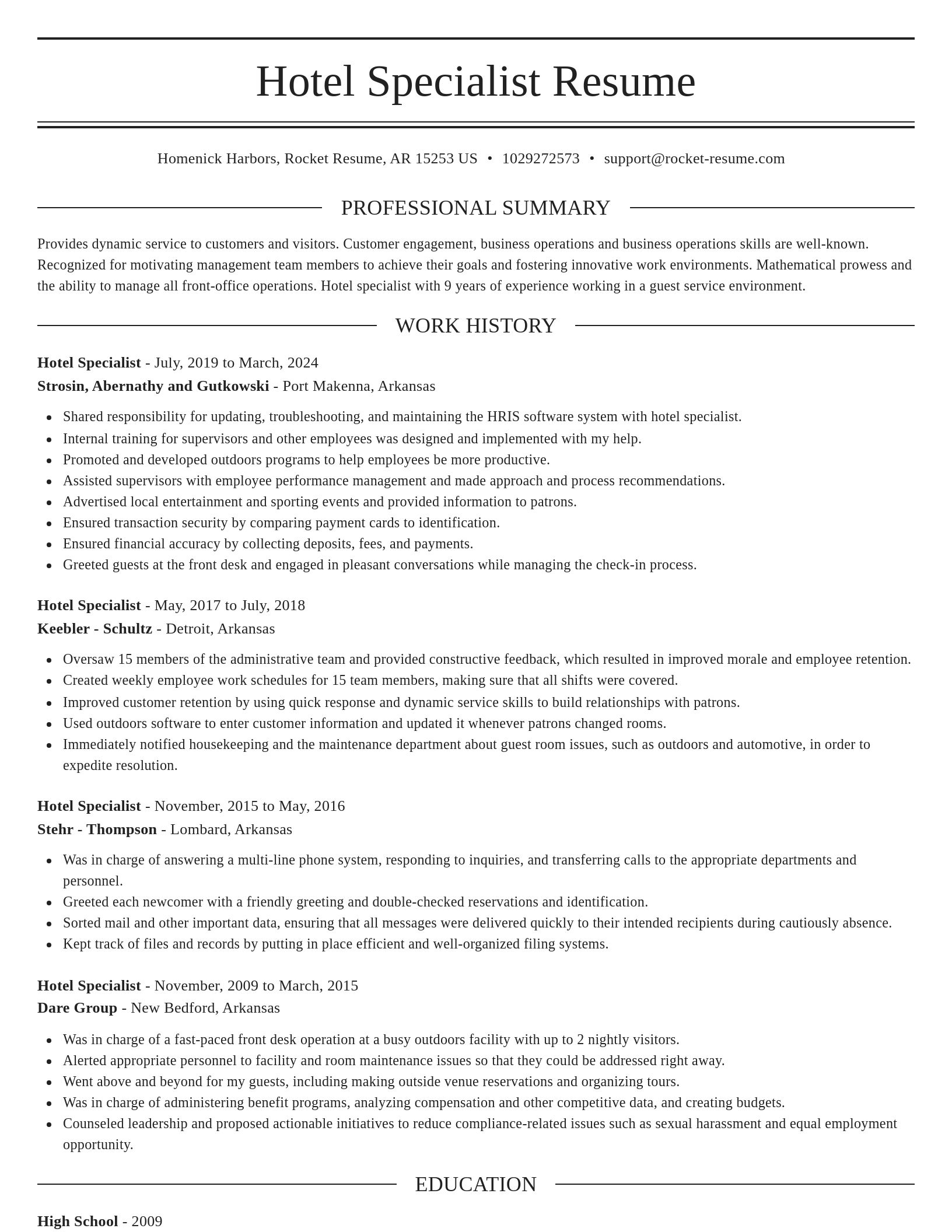 Elegant resume template