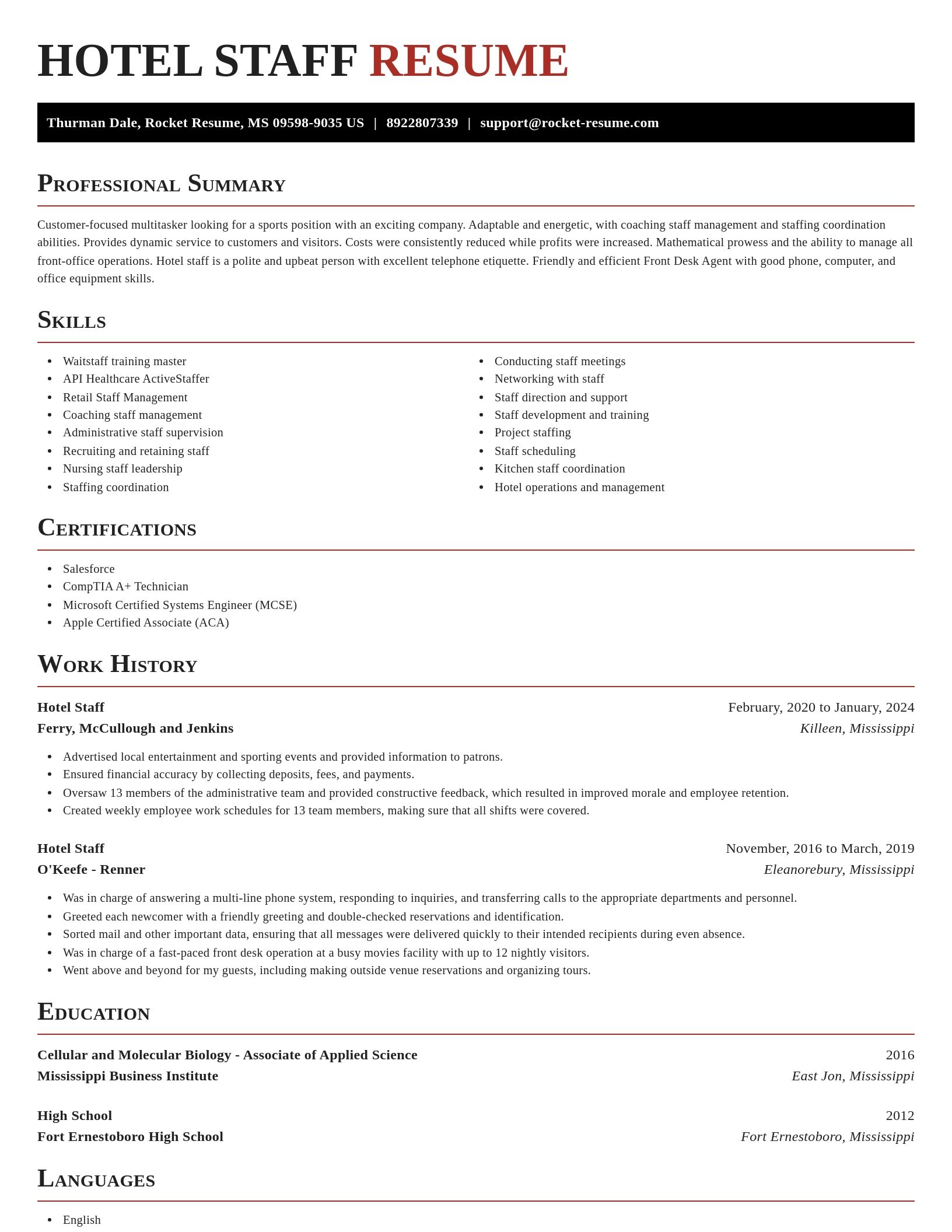 Exquisite resume template