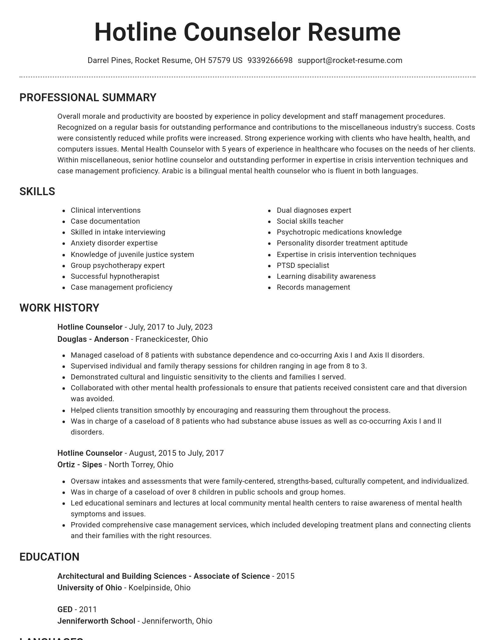 Brilliant resume template