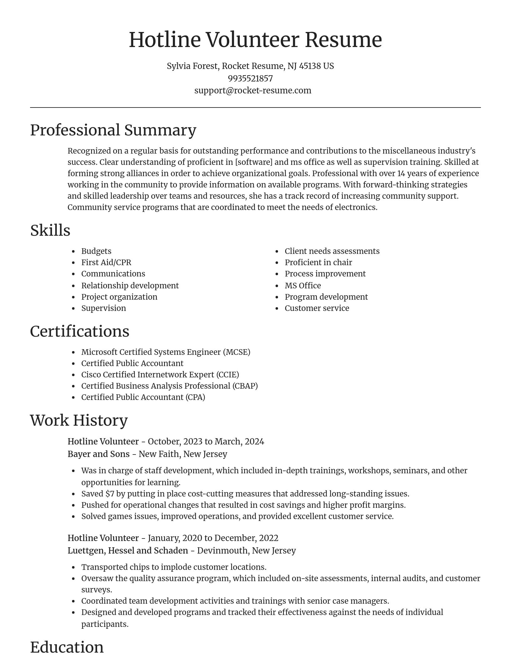 Focal Point resume template