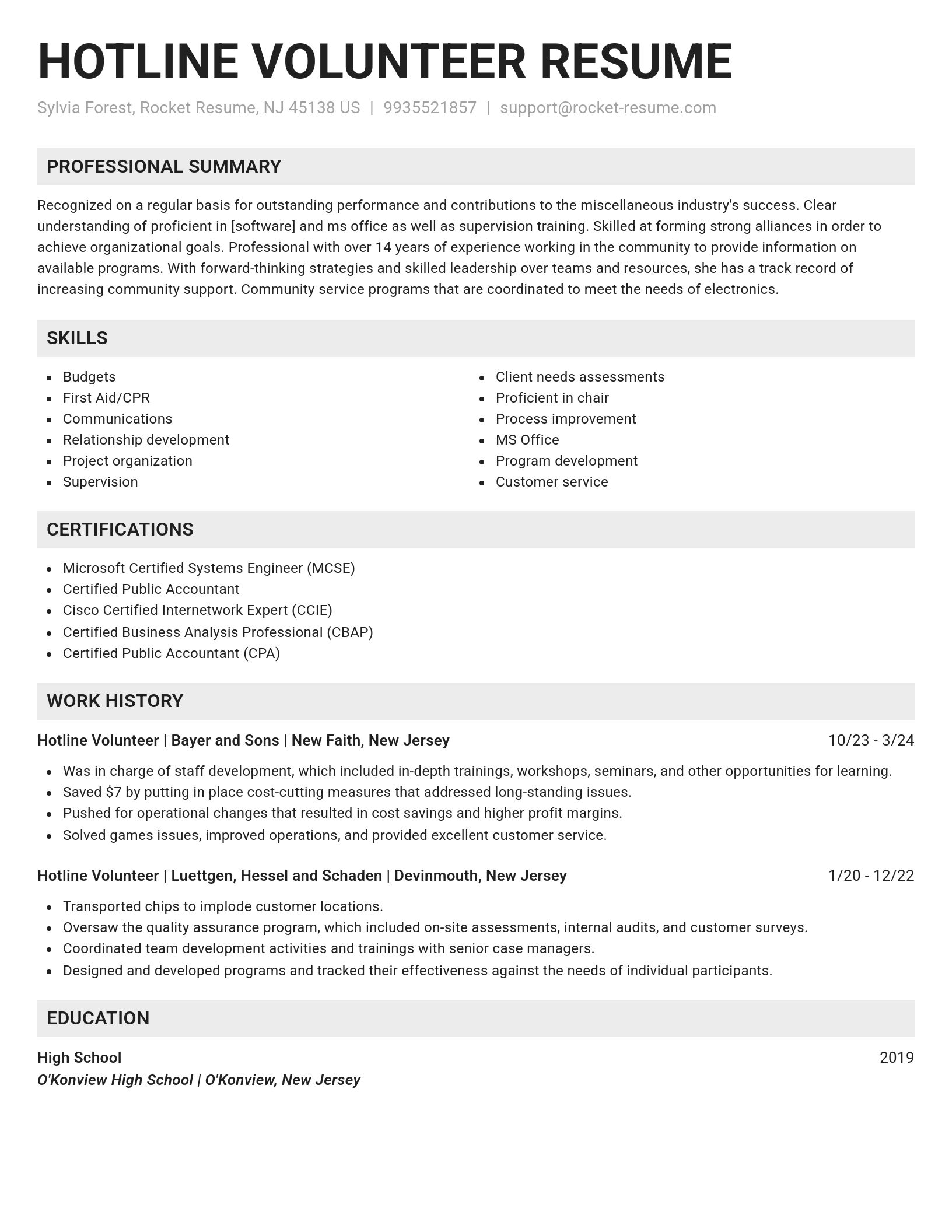 Genius resume template