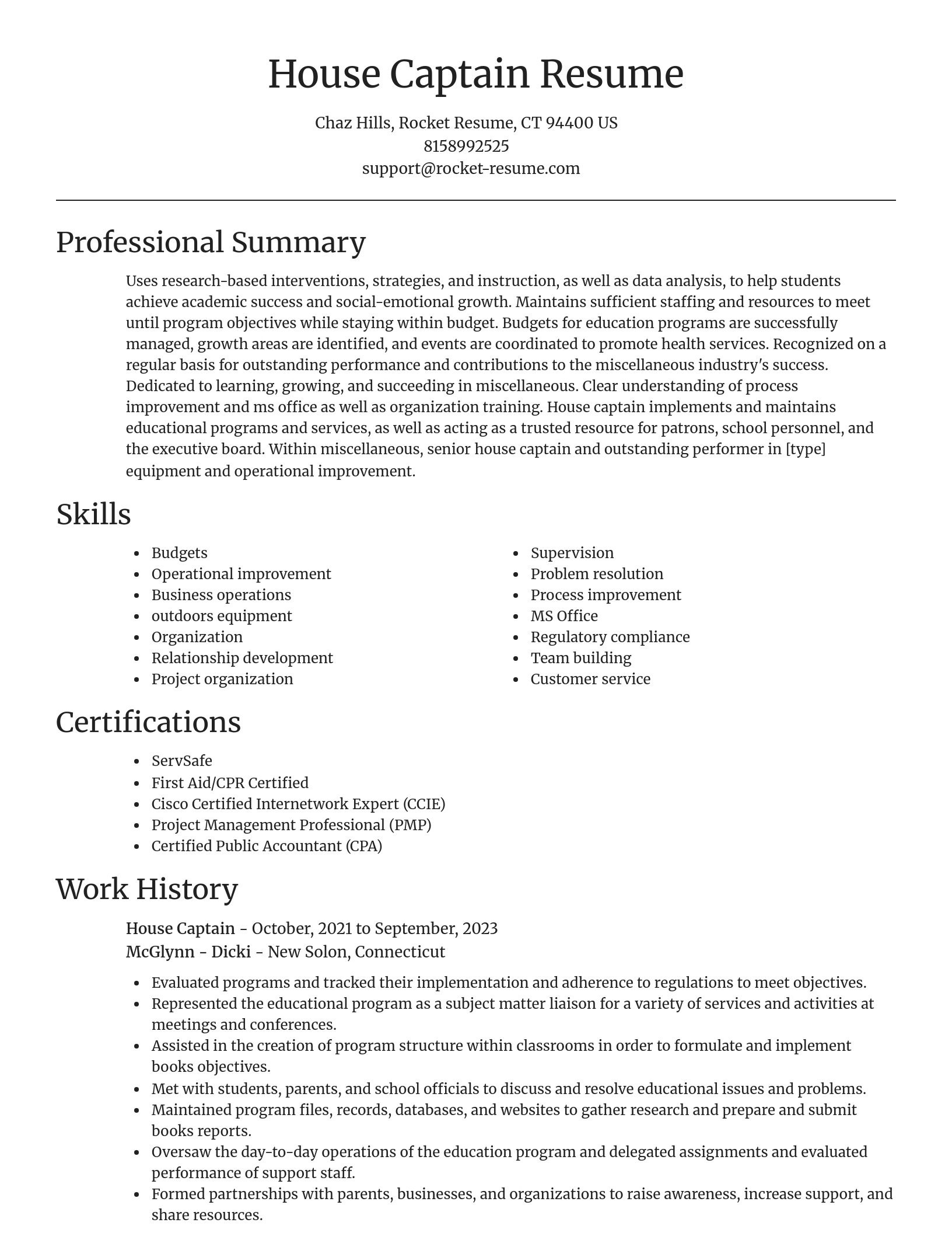Focal Point resume template