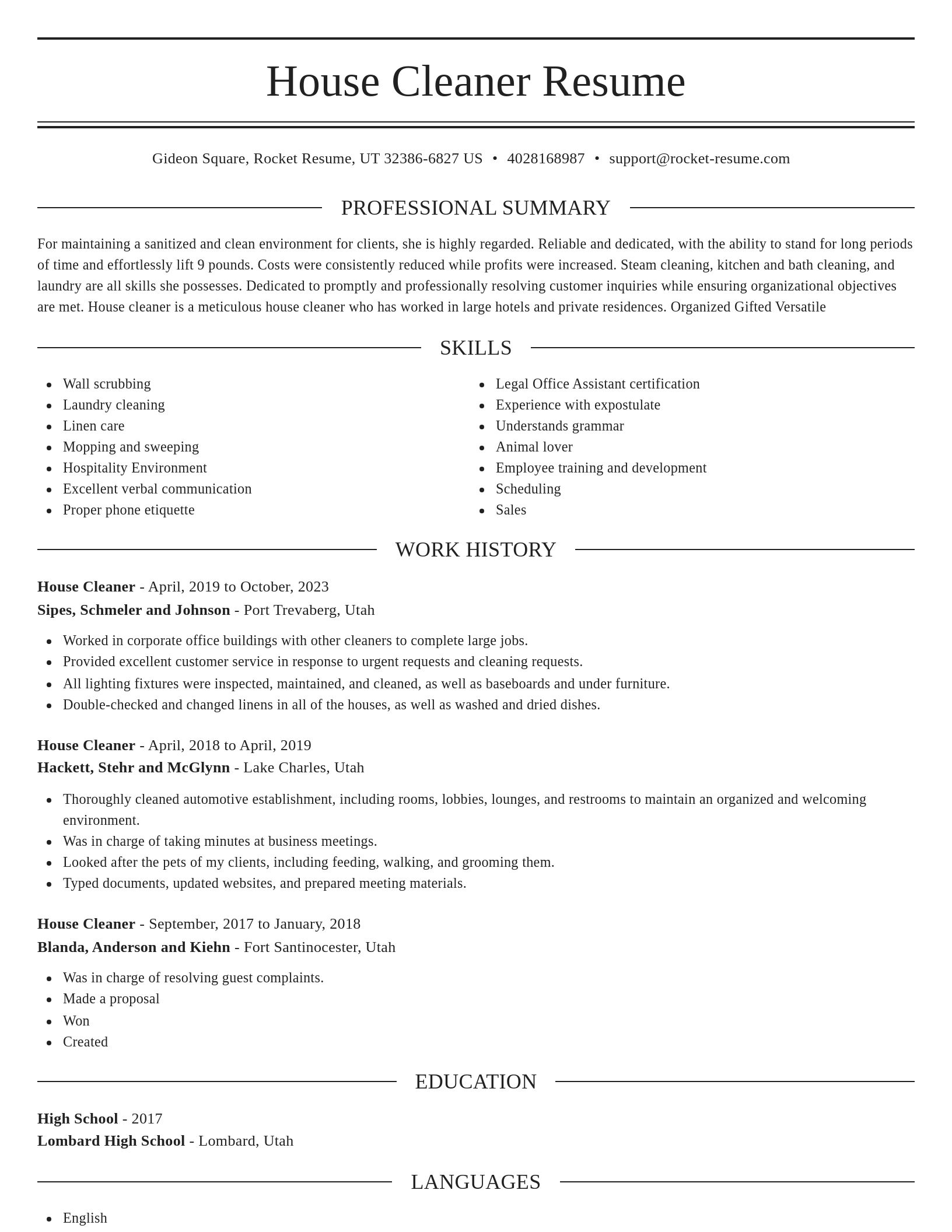 Elegant resume template