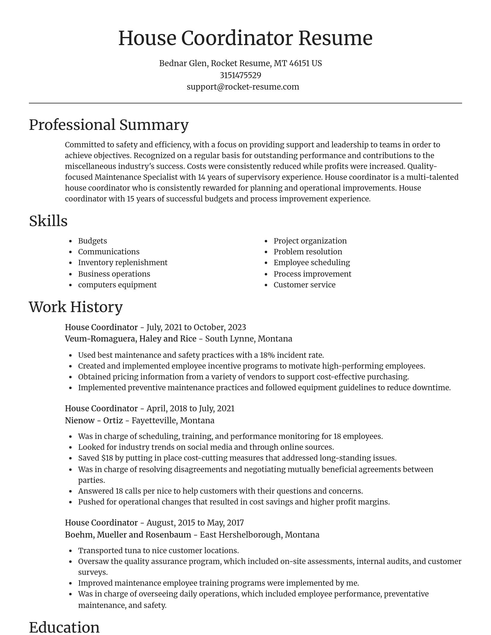 Focal Point resume template