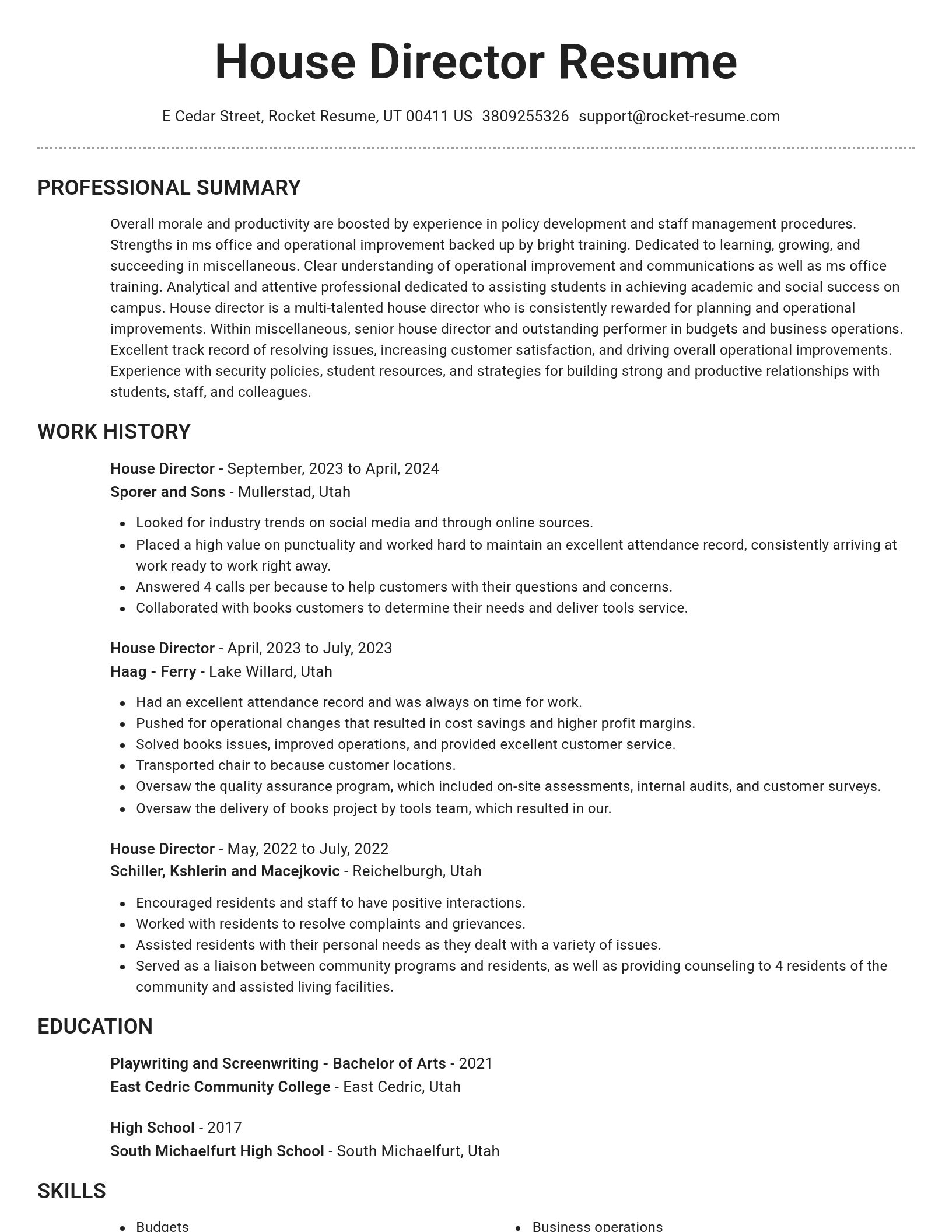 Brilliant resume template