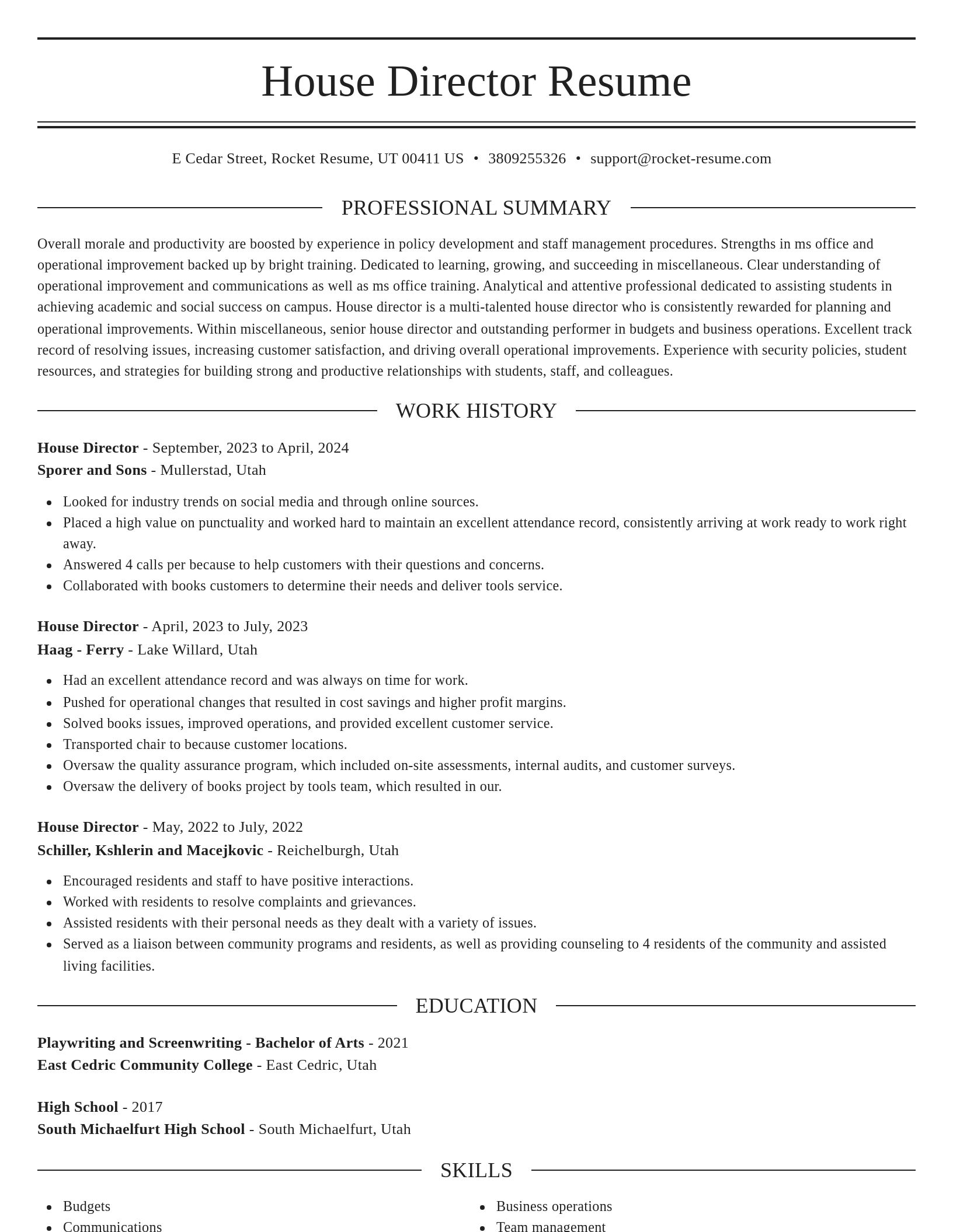 Elegant resume template