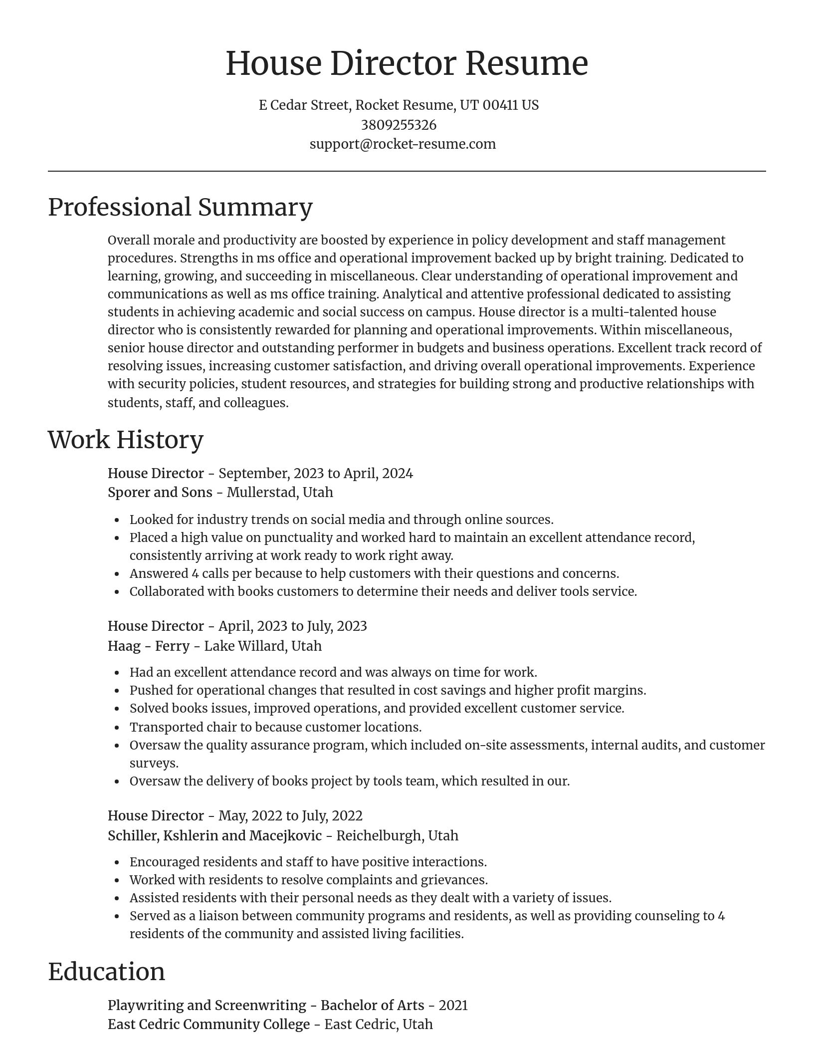 Focal Point resume template