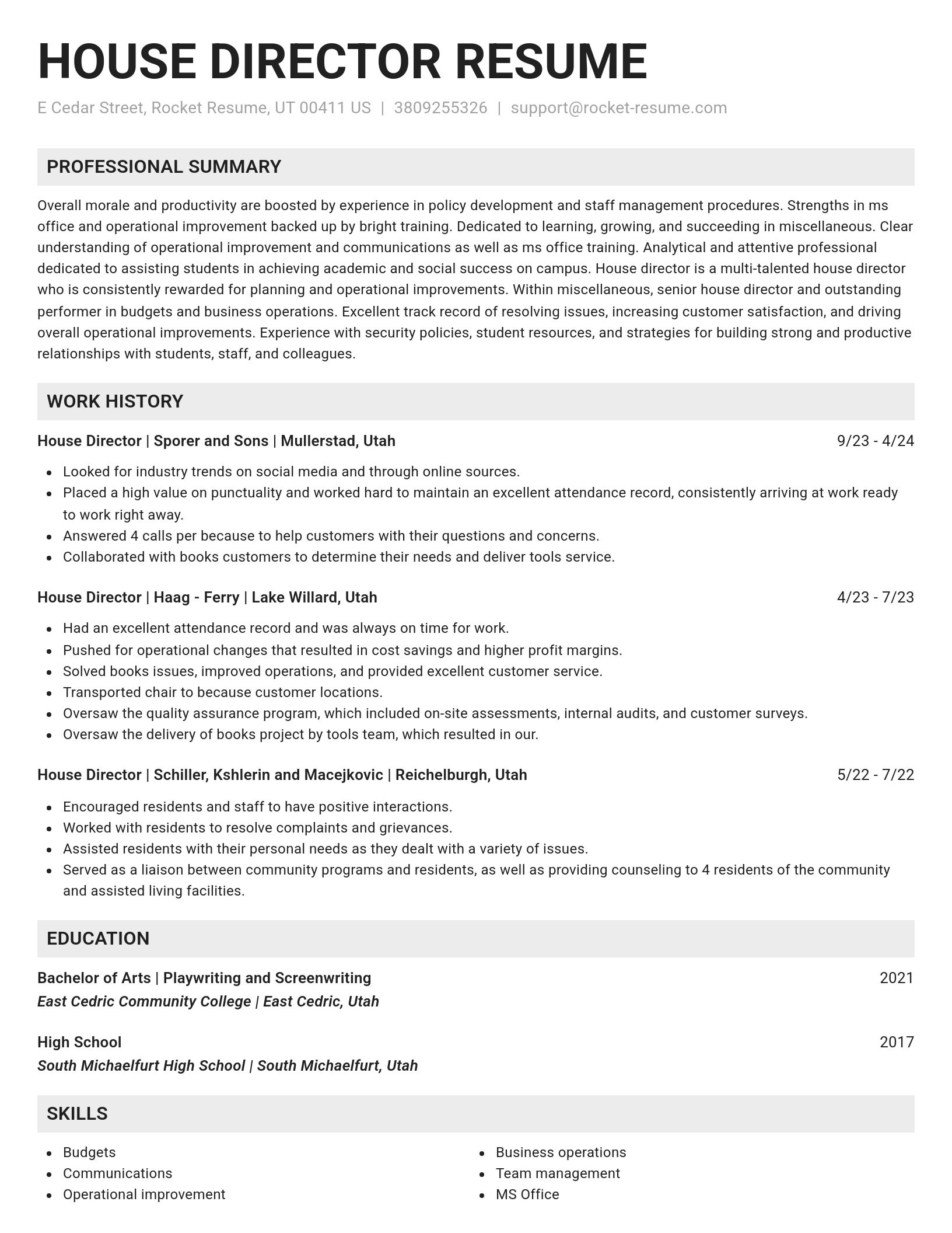 Genius resume template