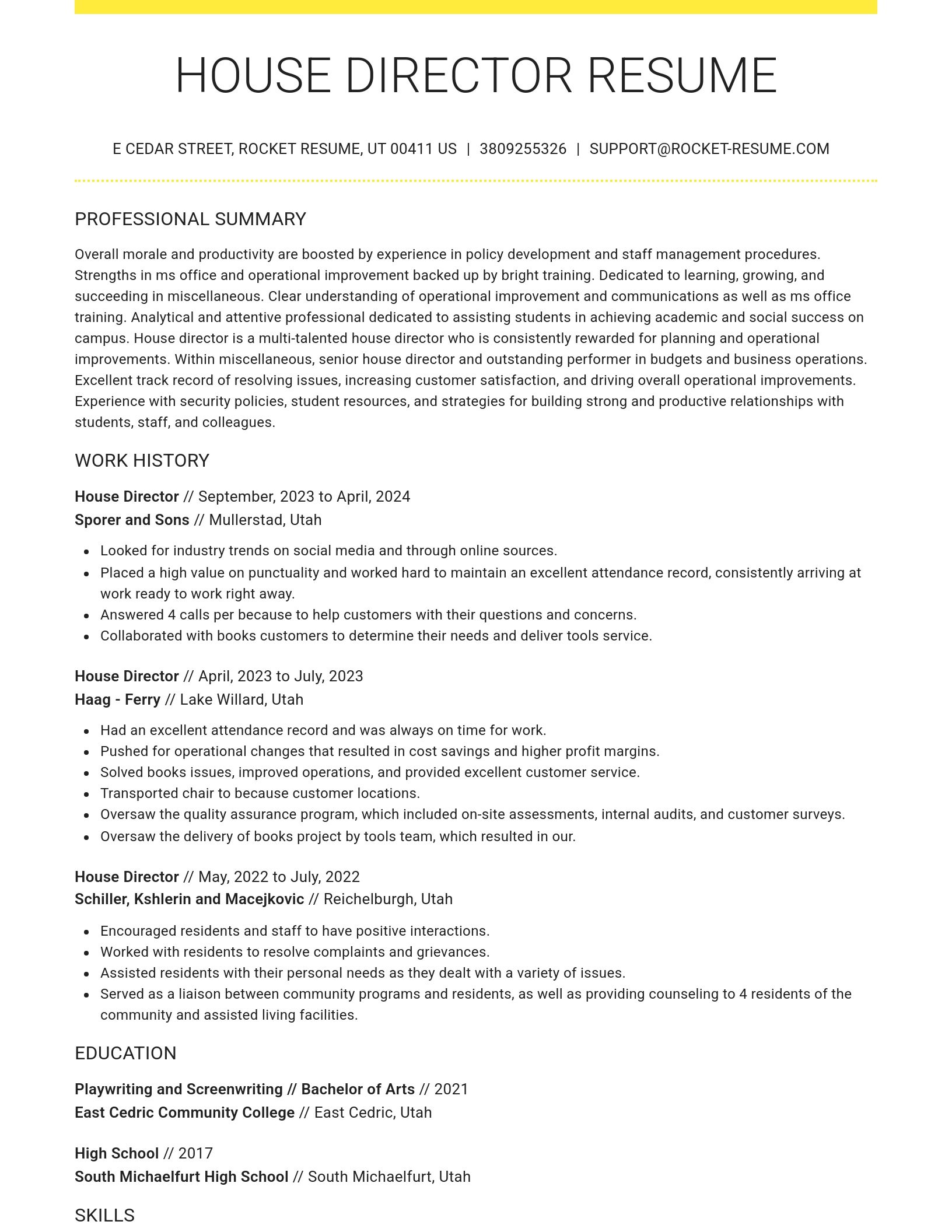 Grand resume template