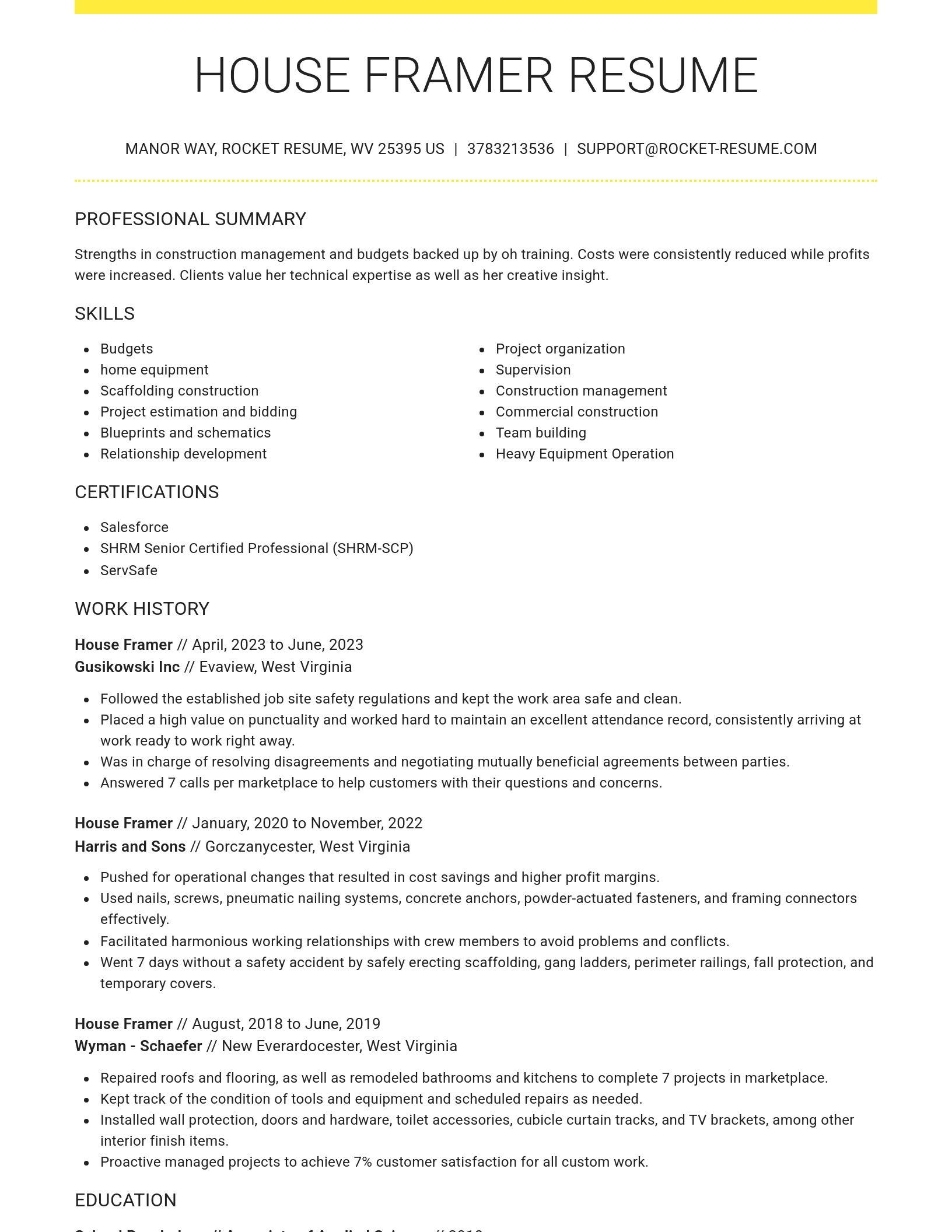 Grand resume template