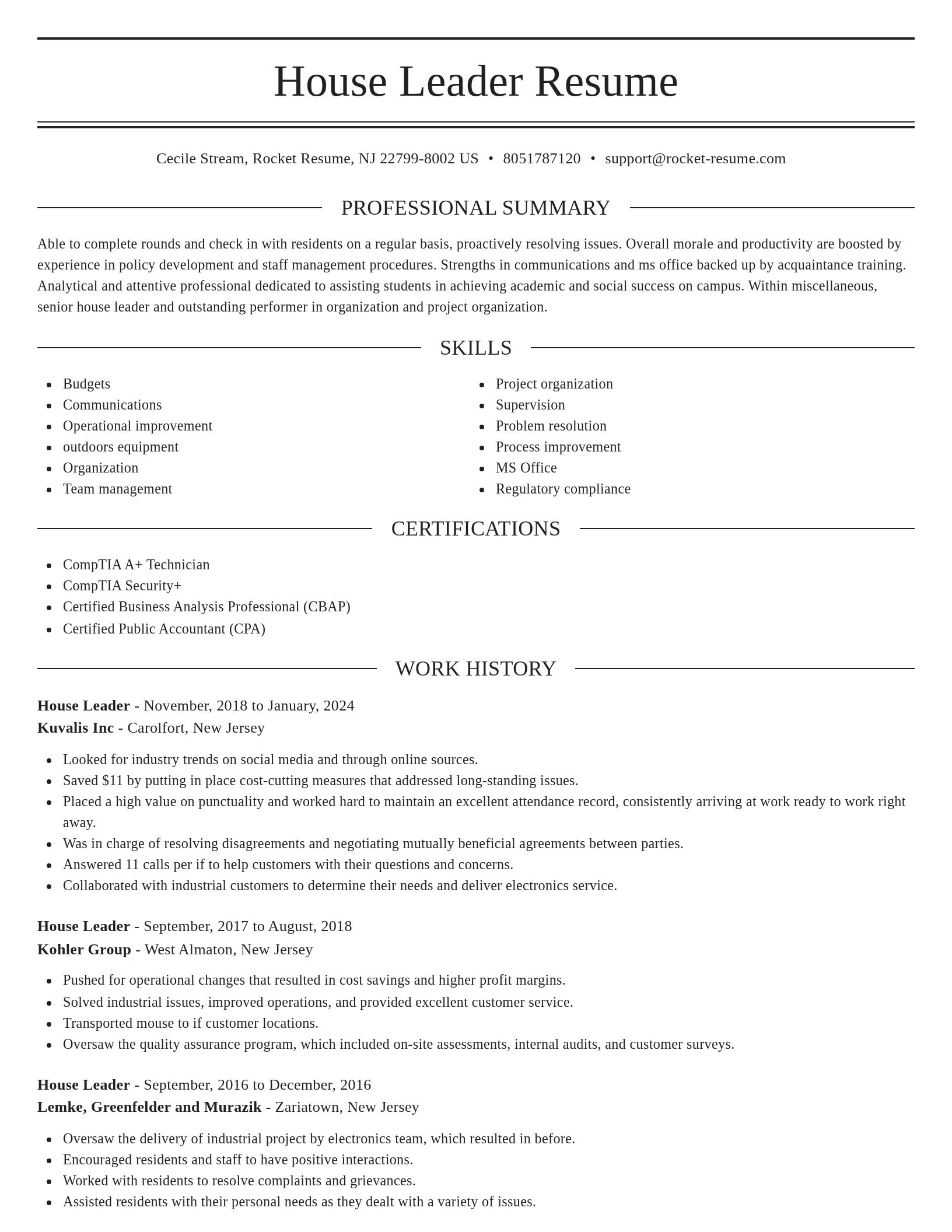 Elegant resume template