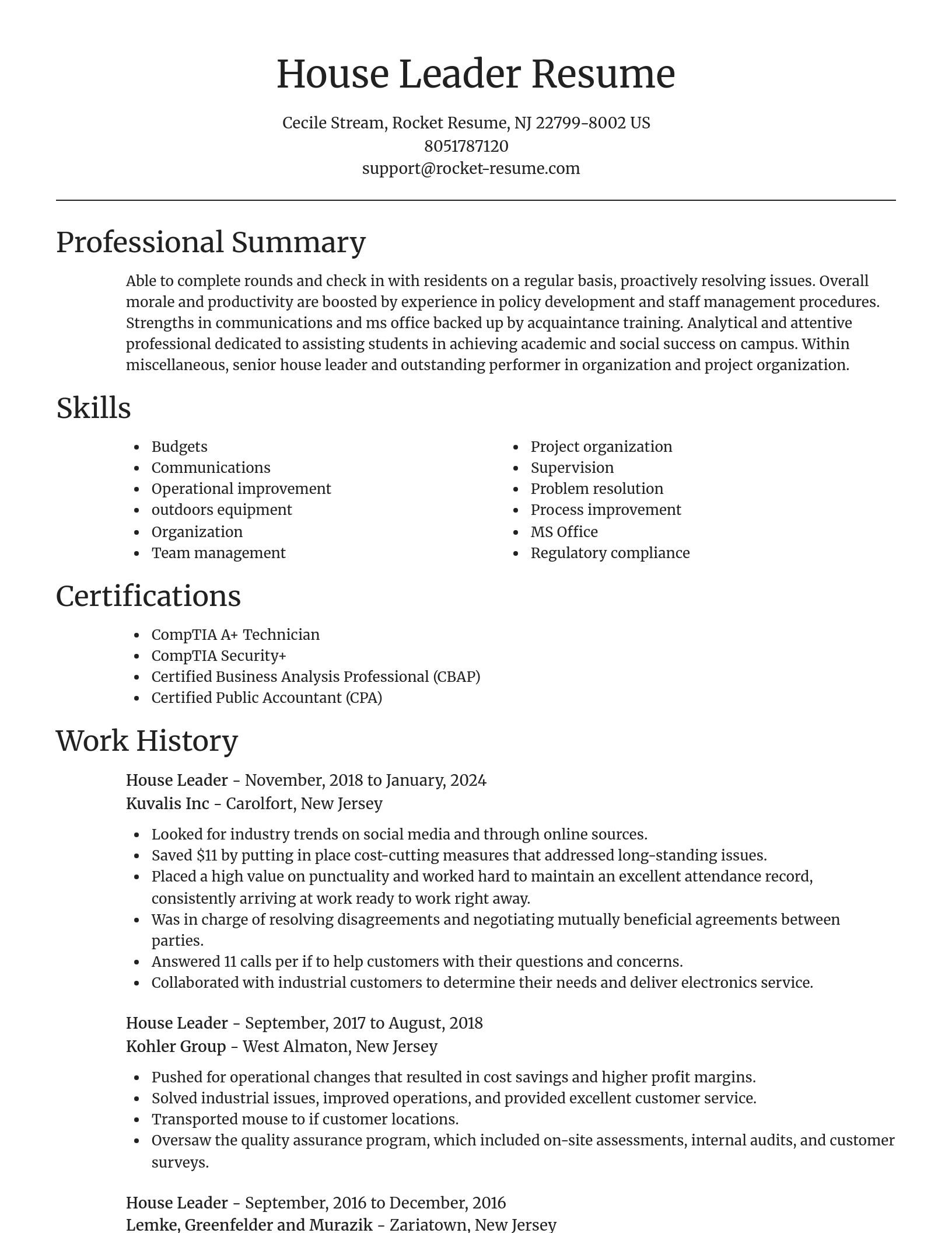 Focal Point resume template