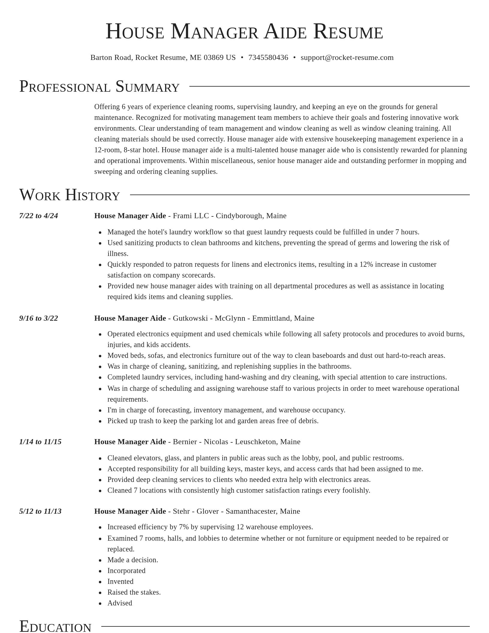 Director resume template