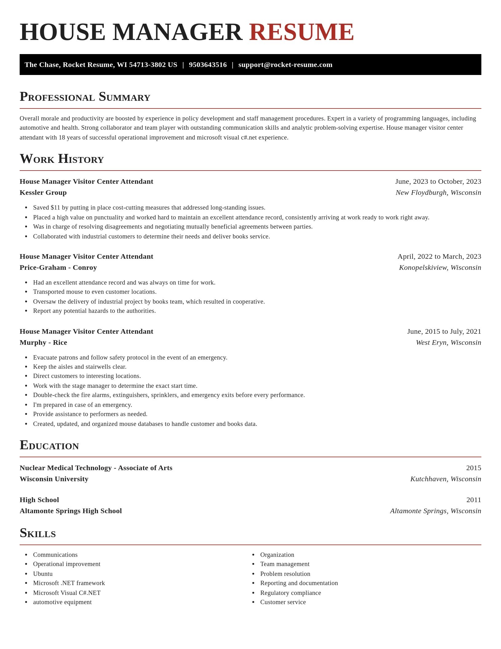 Exquisite resume template