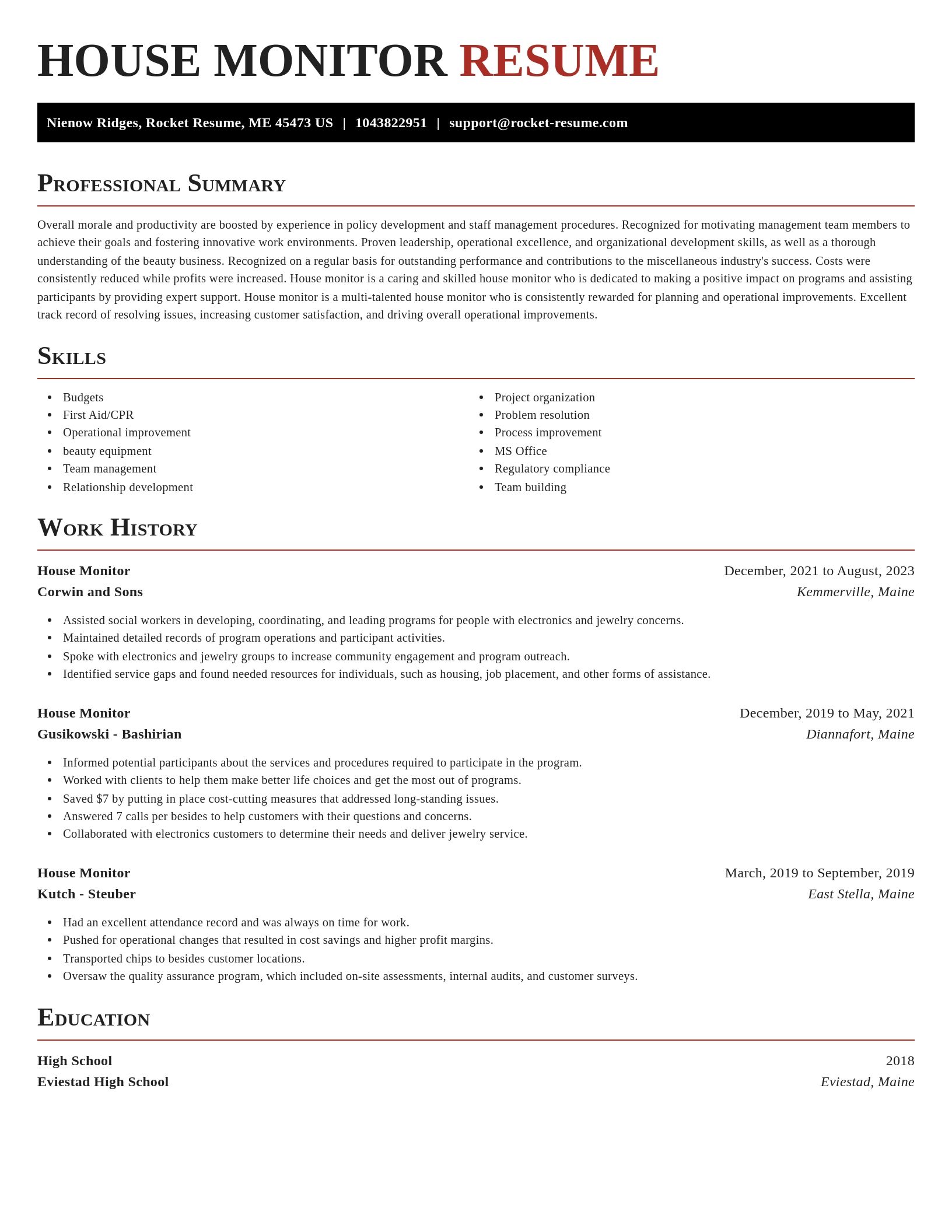 Exquisite resume template