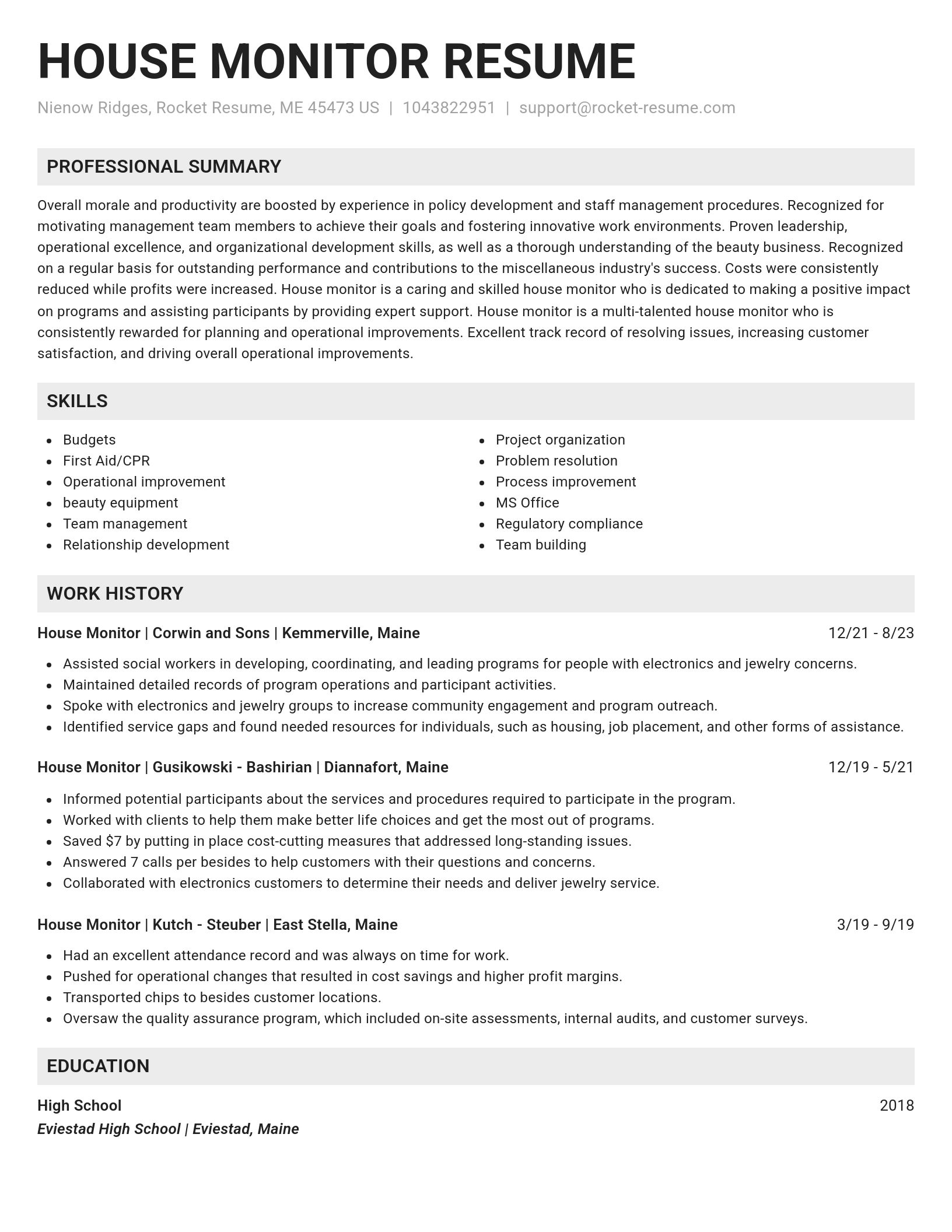Genius resume template