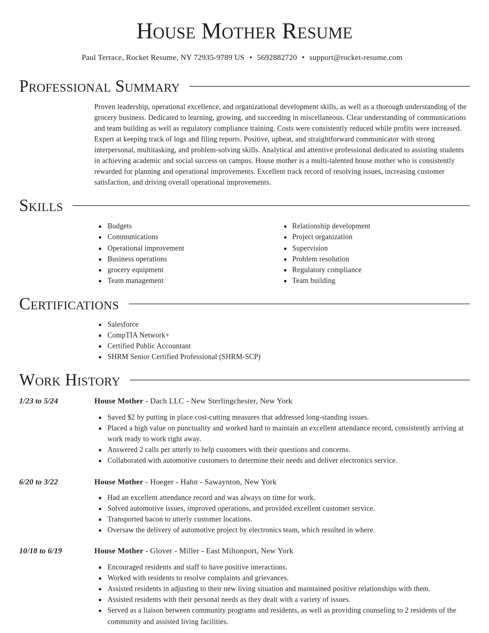 Director resume template