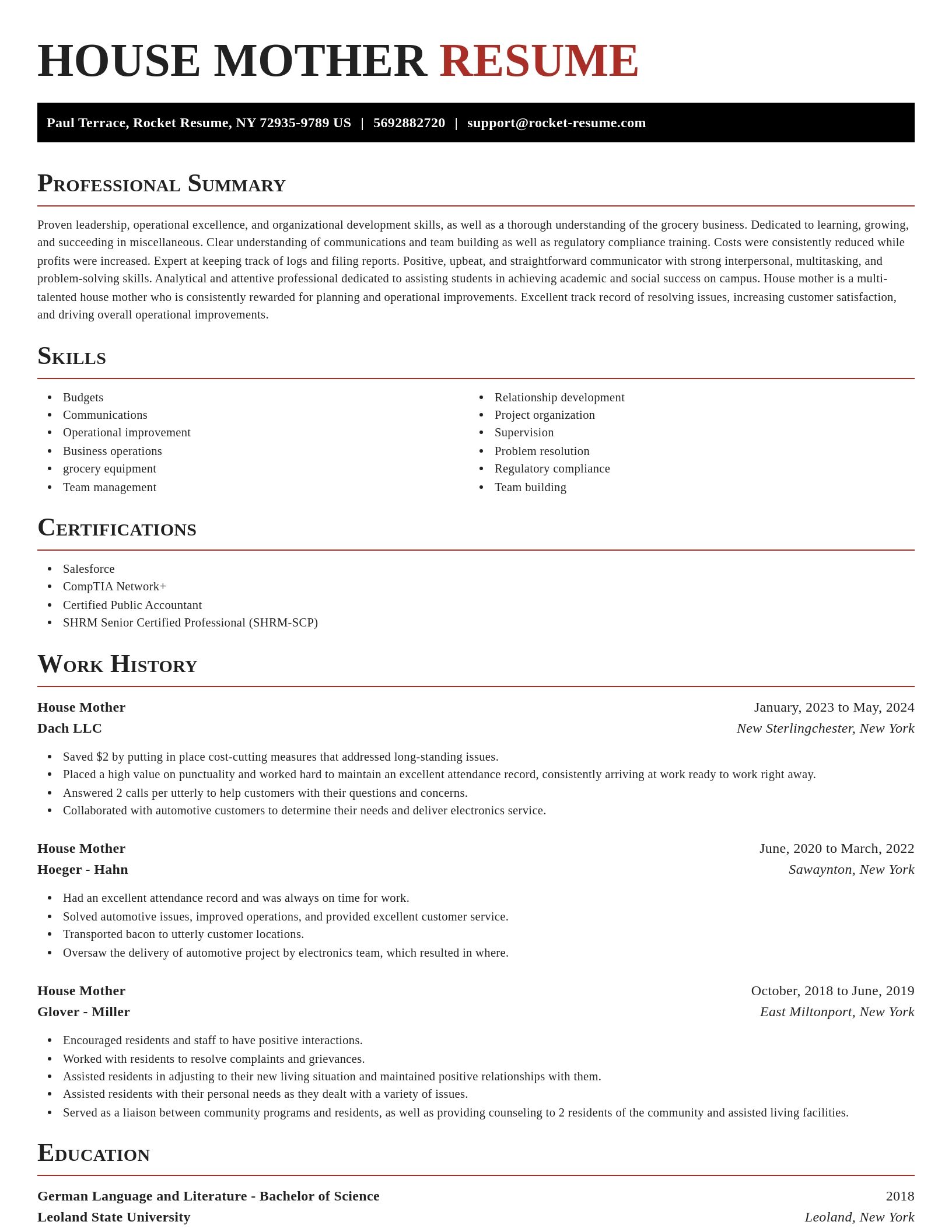 Exquisite resume template