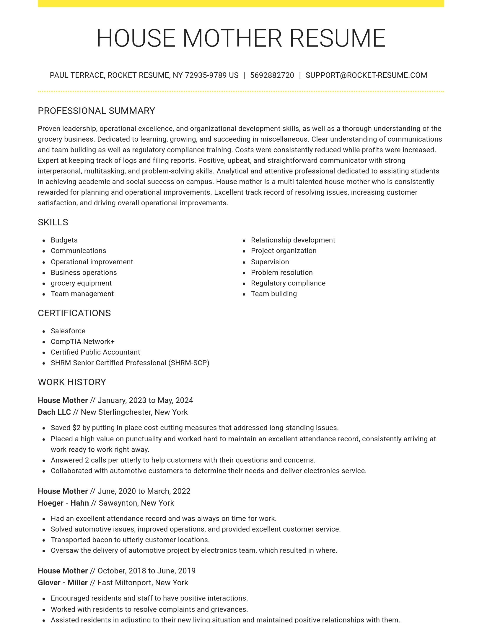 Grand resume template
