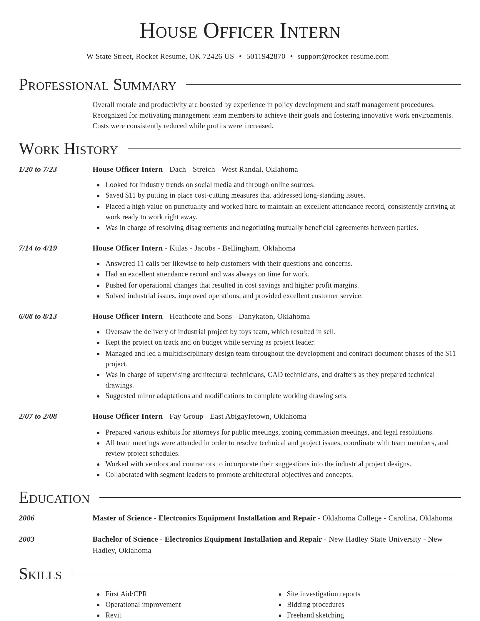 Director resume template