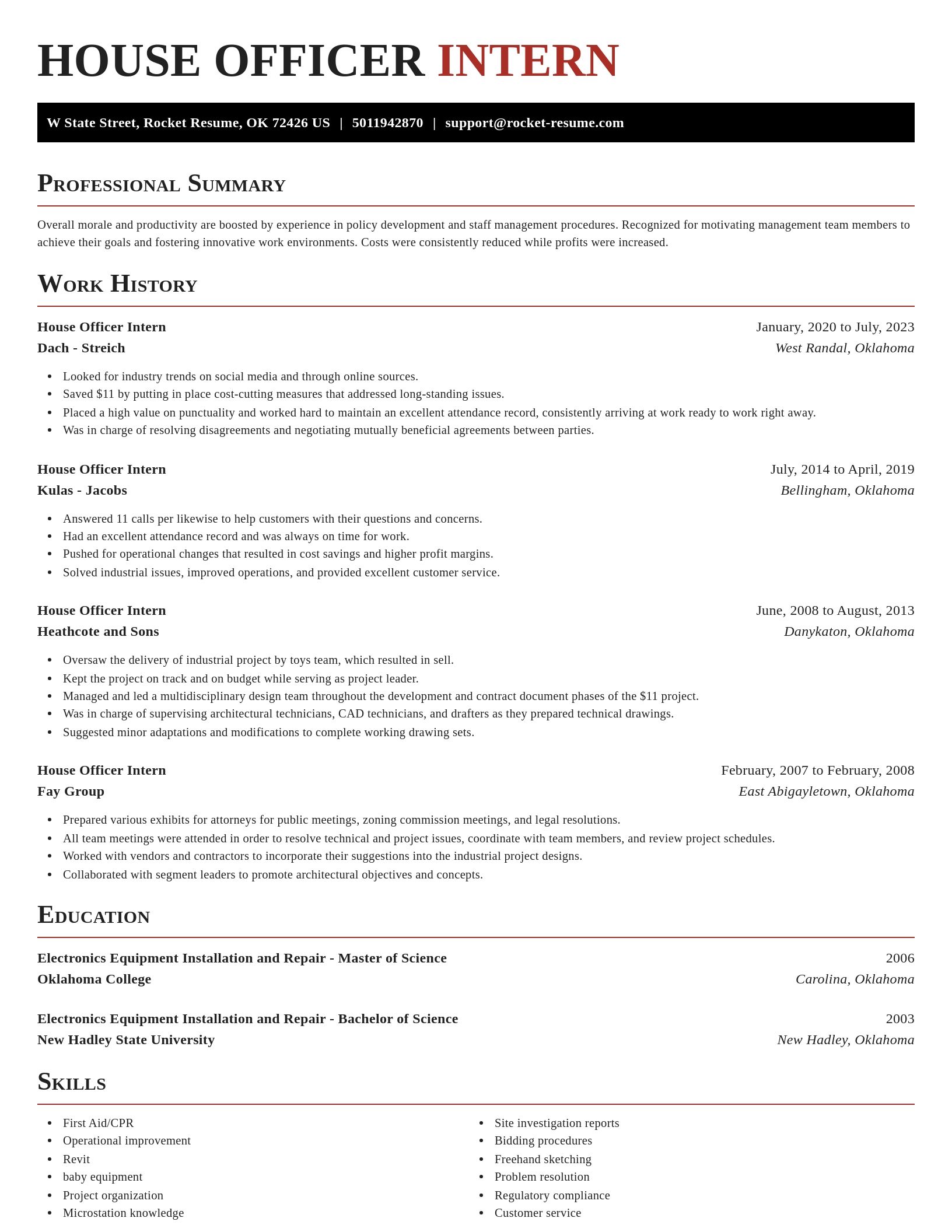Exquisite resume template