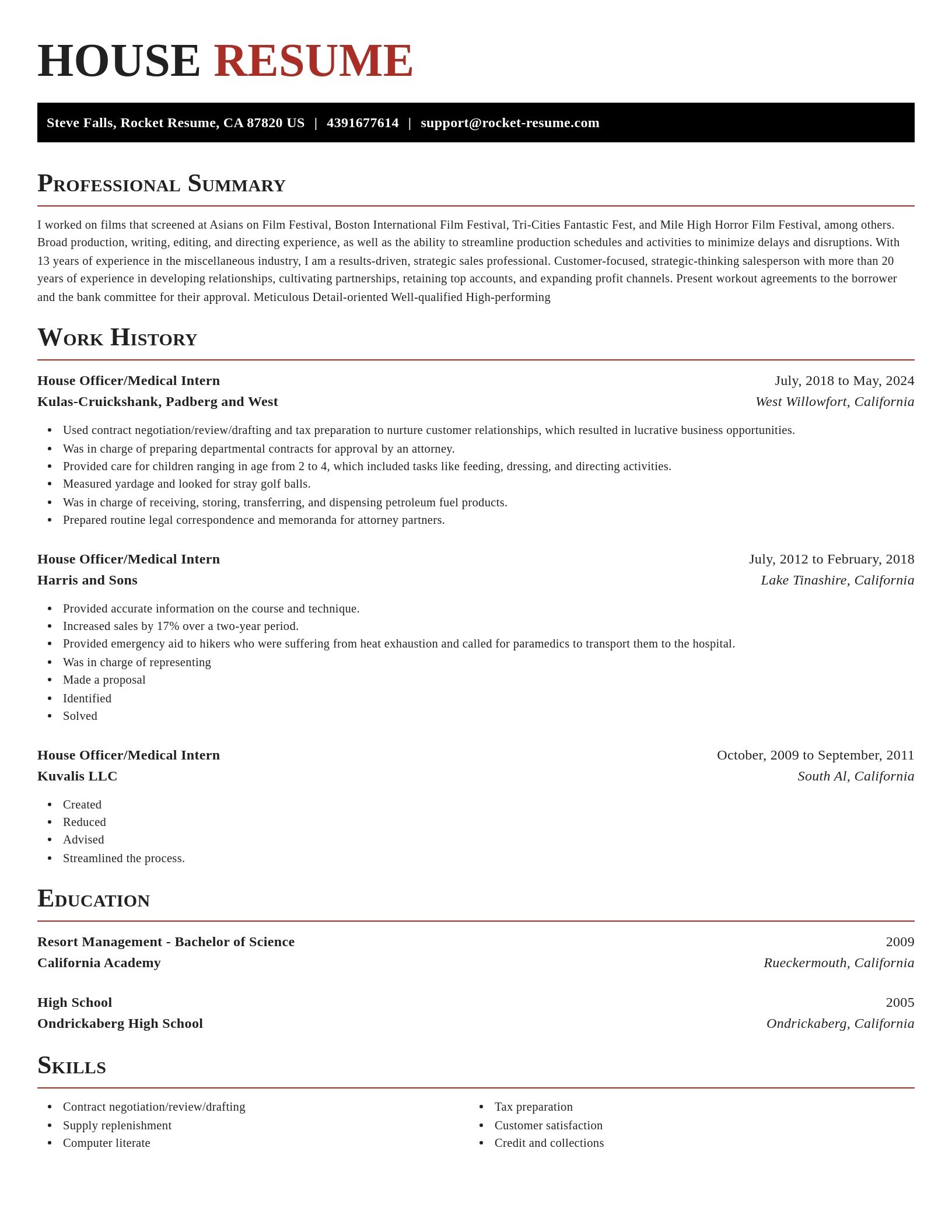 Exquisite resume template