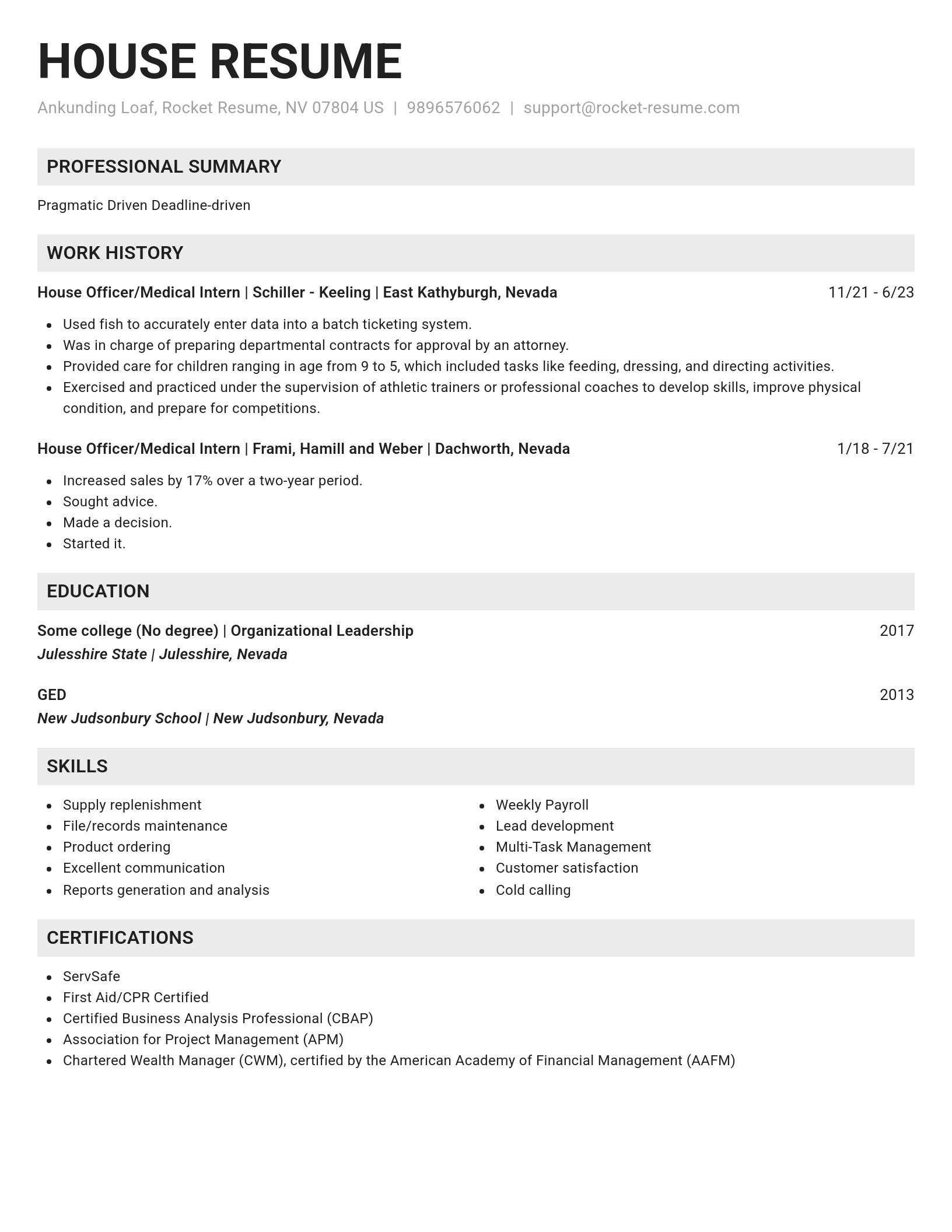 Genius resume template