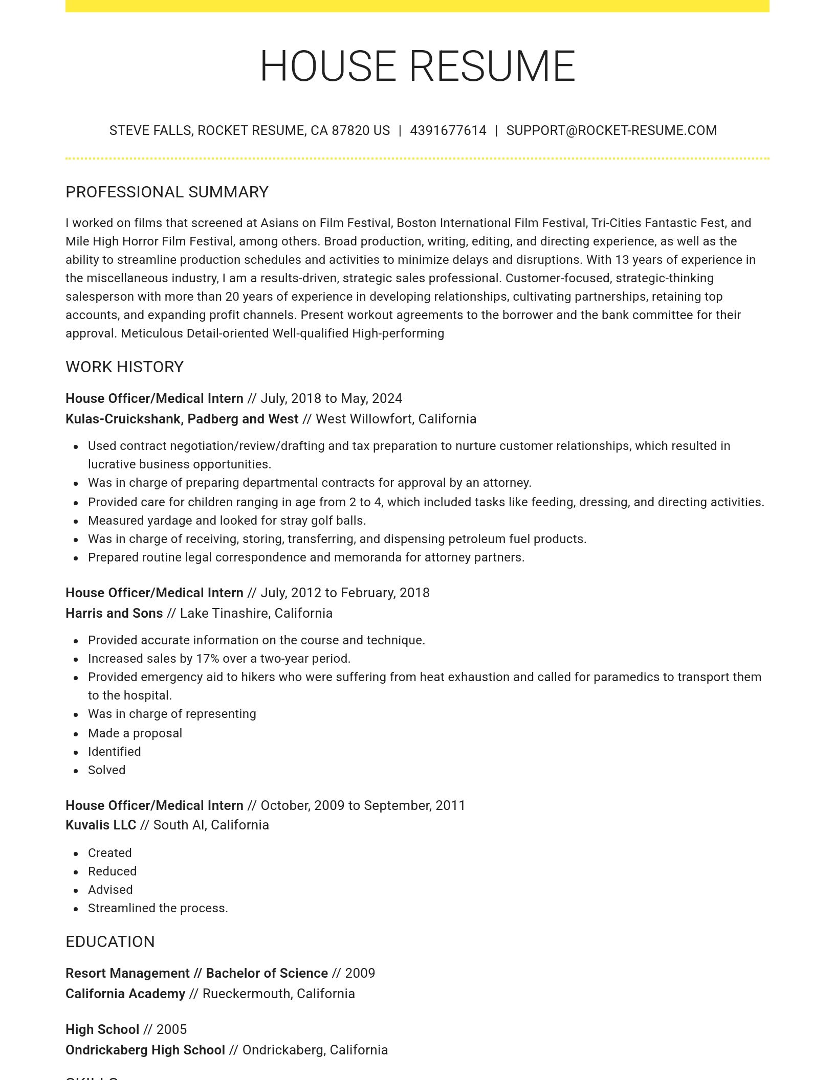 Grand resume template