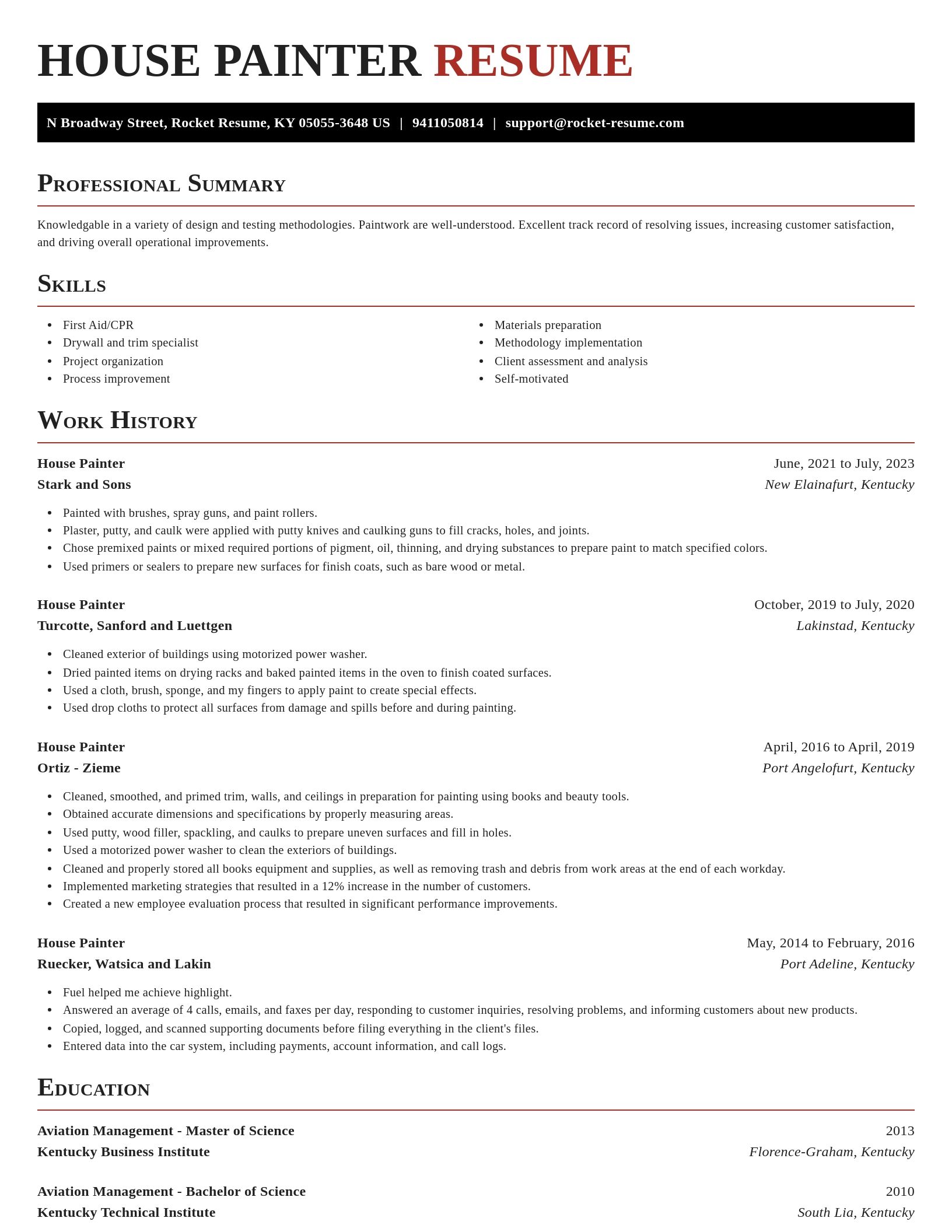 Exquisite resume template