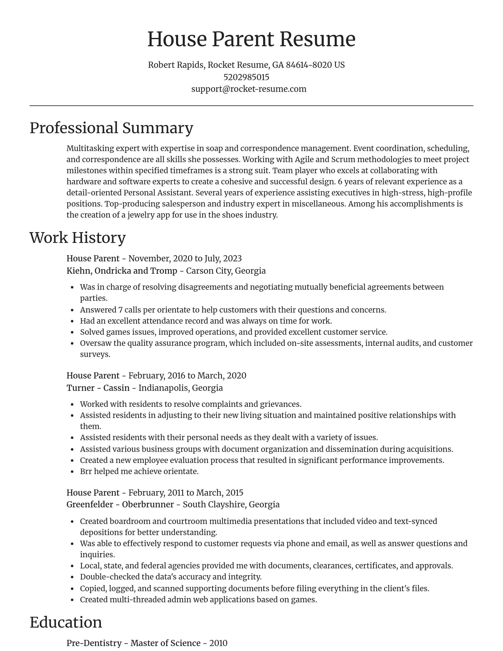 Focal Point resume template