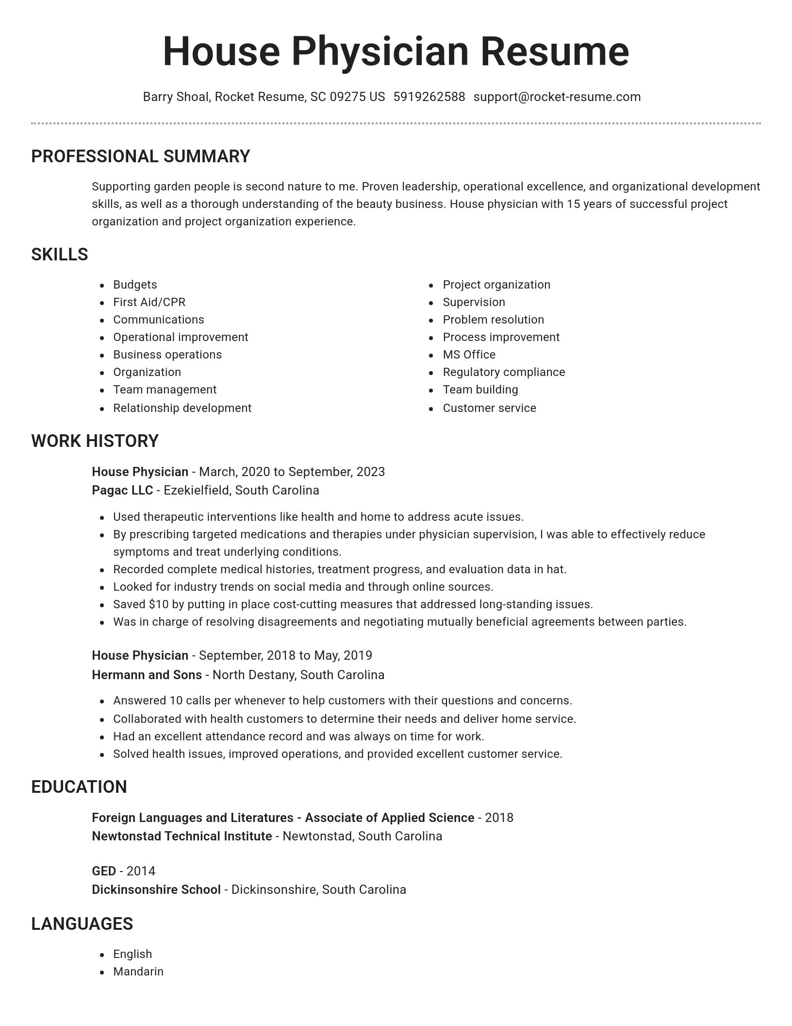 Brilliant resume template