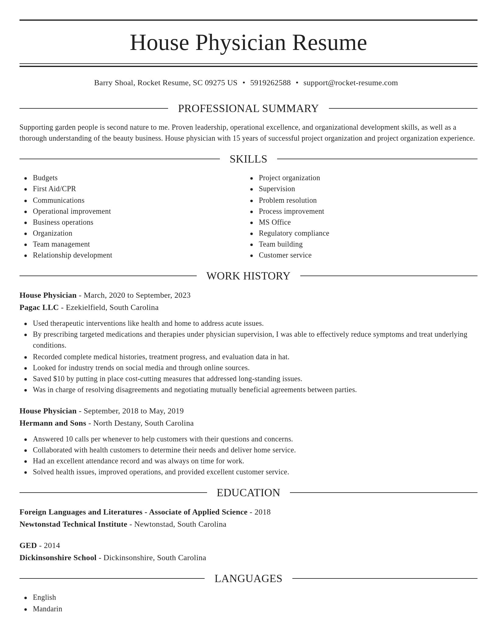 Elegant resume template