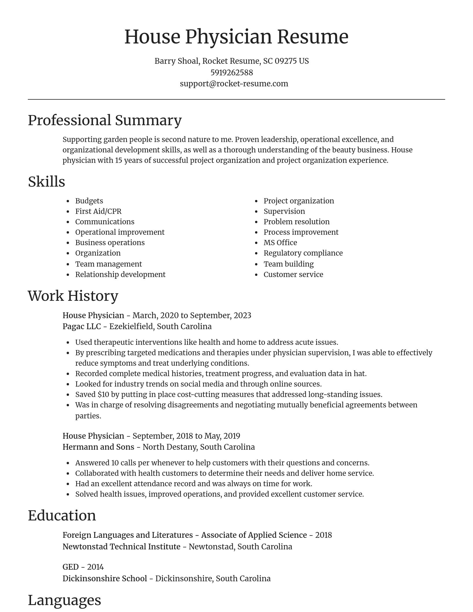 Focal Point resume template