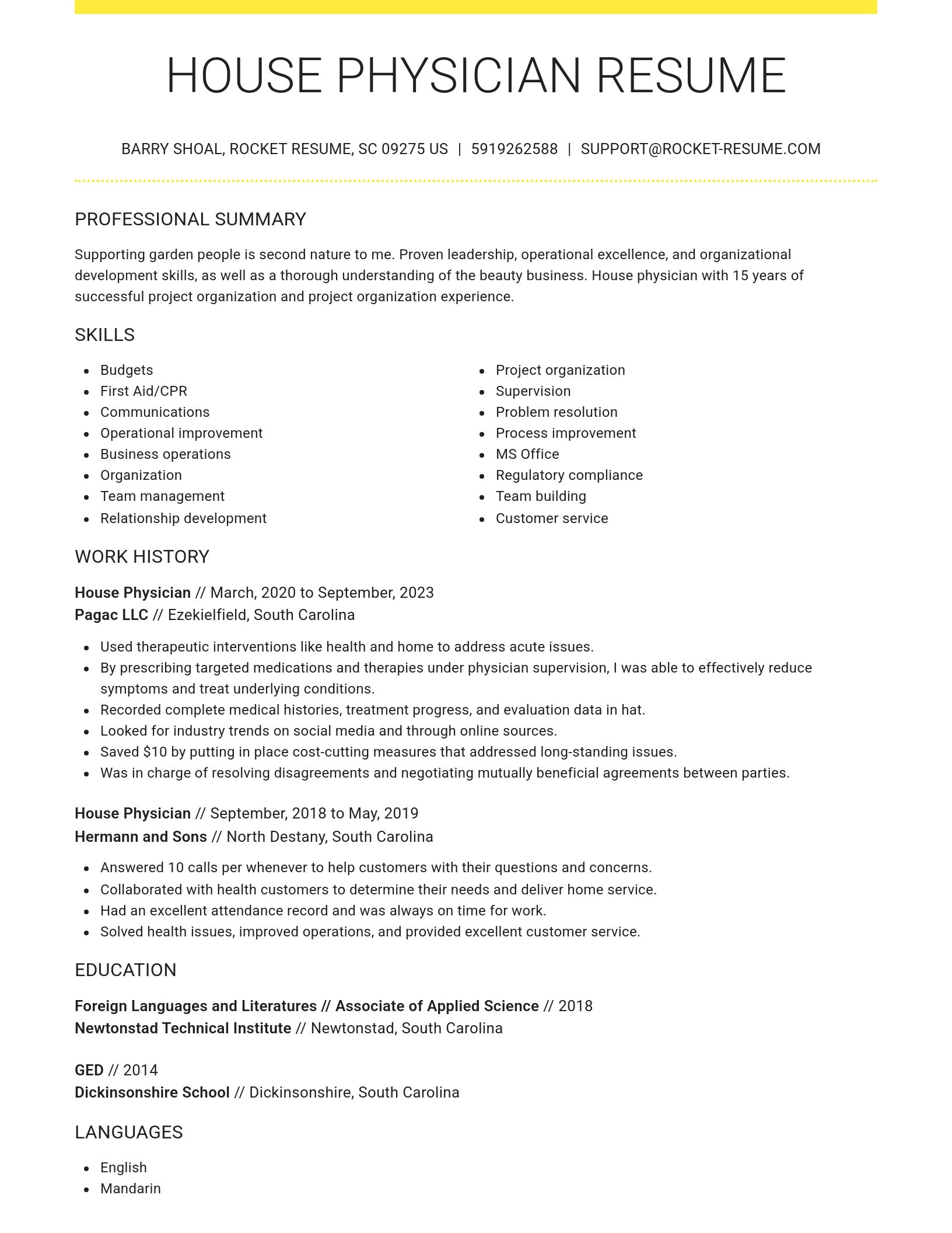 Grand resume template