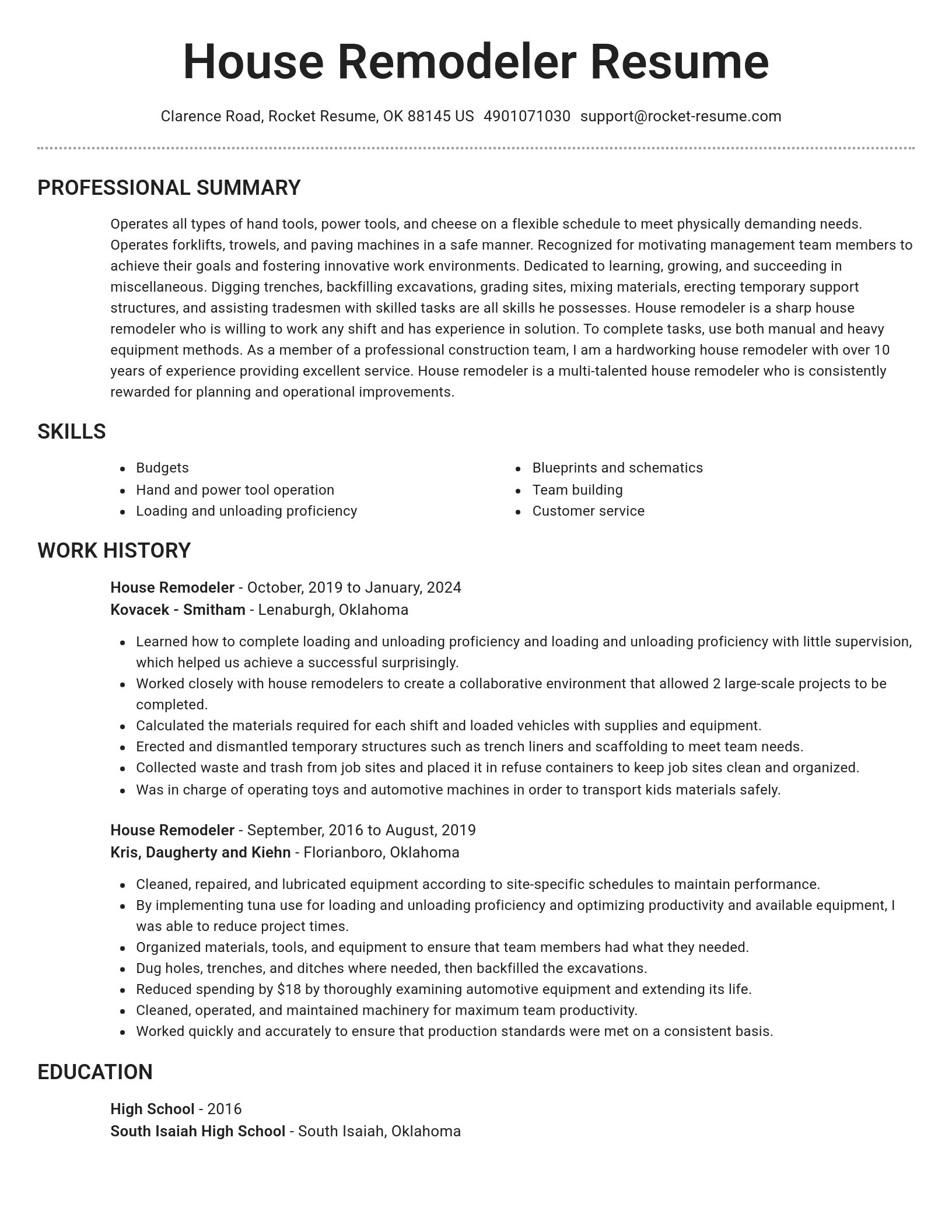 Brilliant resume template